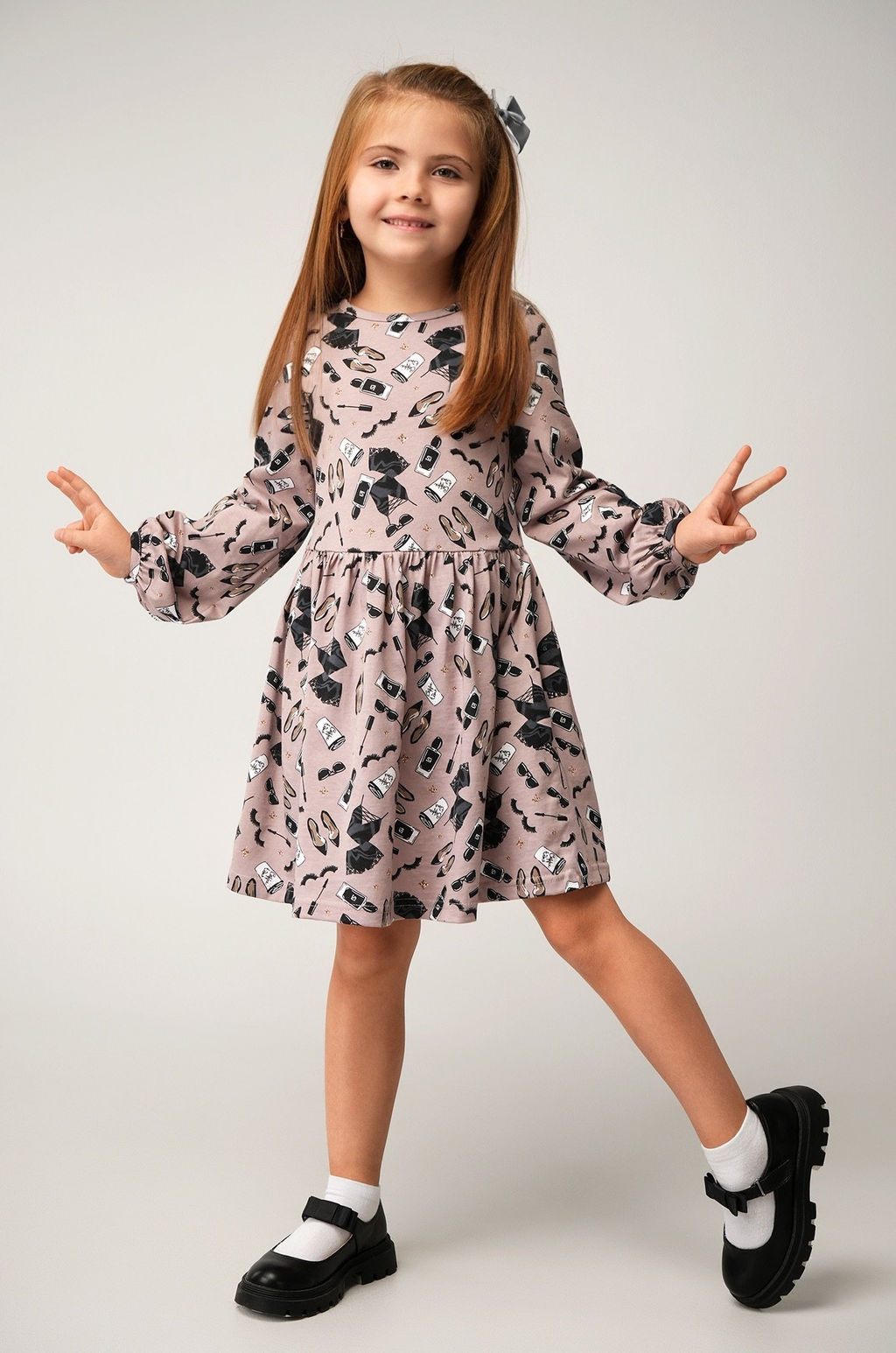 Хлопковое платье для девочки Happyfox