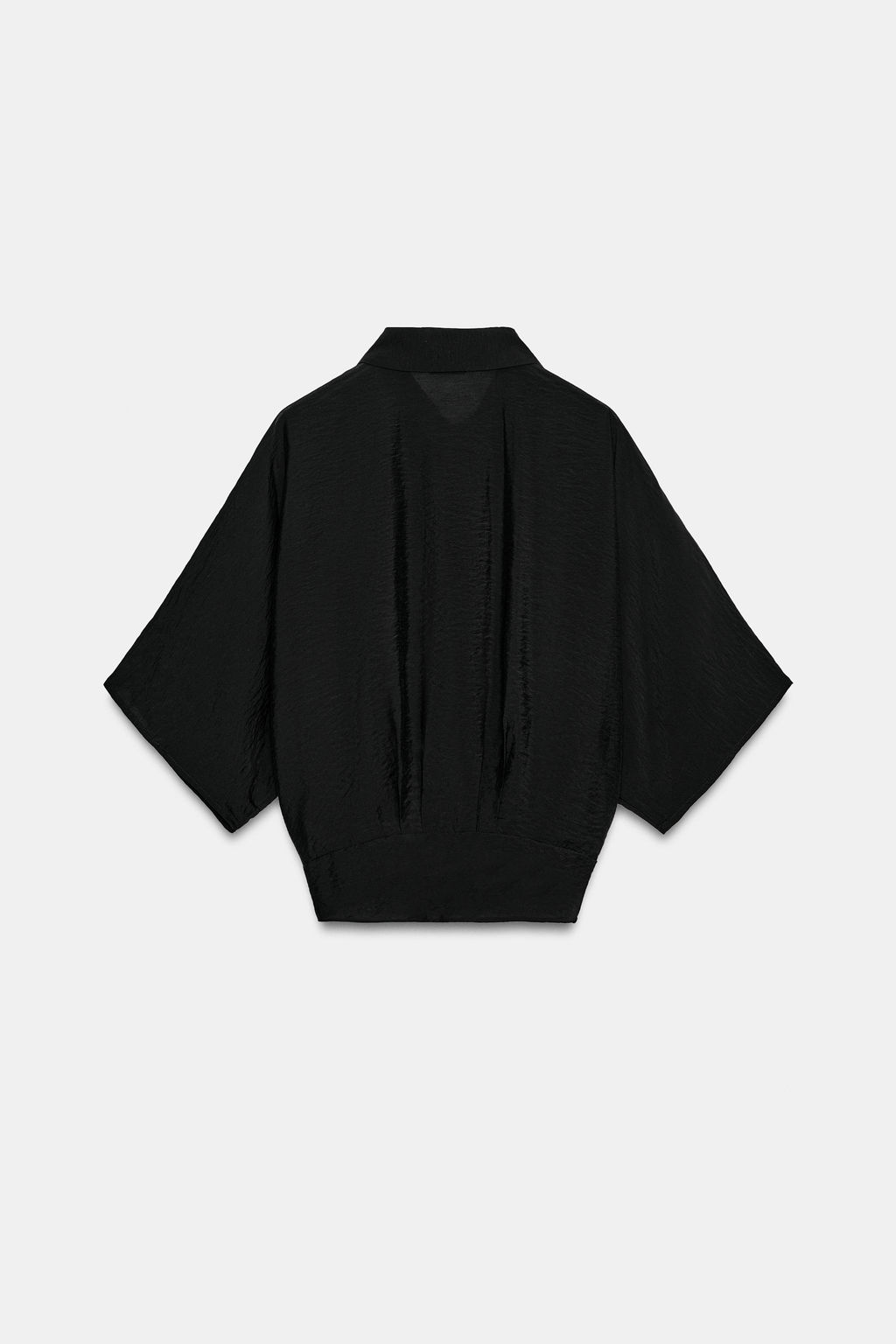 CAMISA MANGA CORTA NUDO / Negro