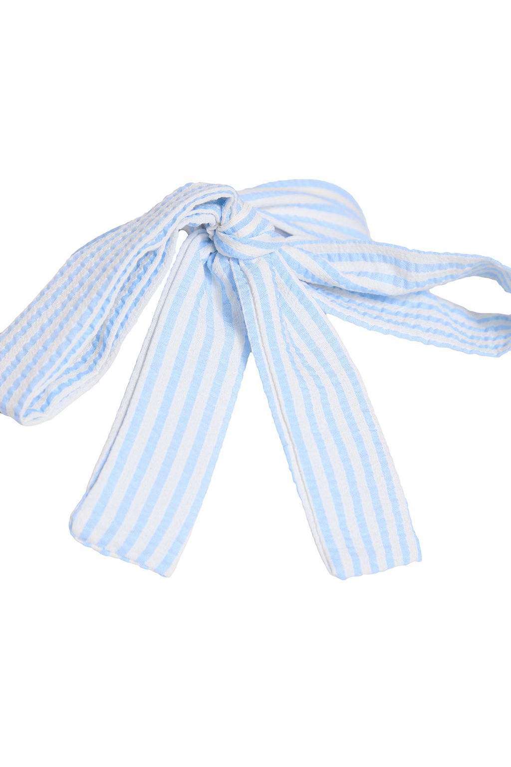 Trendyolmilla Ac?k Mavi Cizgili Gofre Ask?l? Dokuma Bluz TWOSS25BZ00101  фото 9