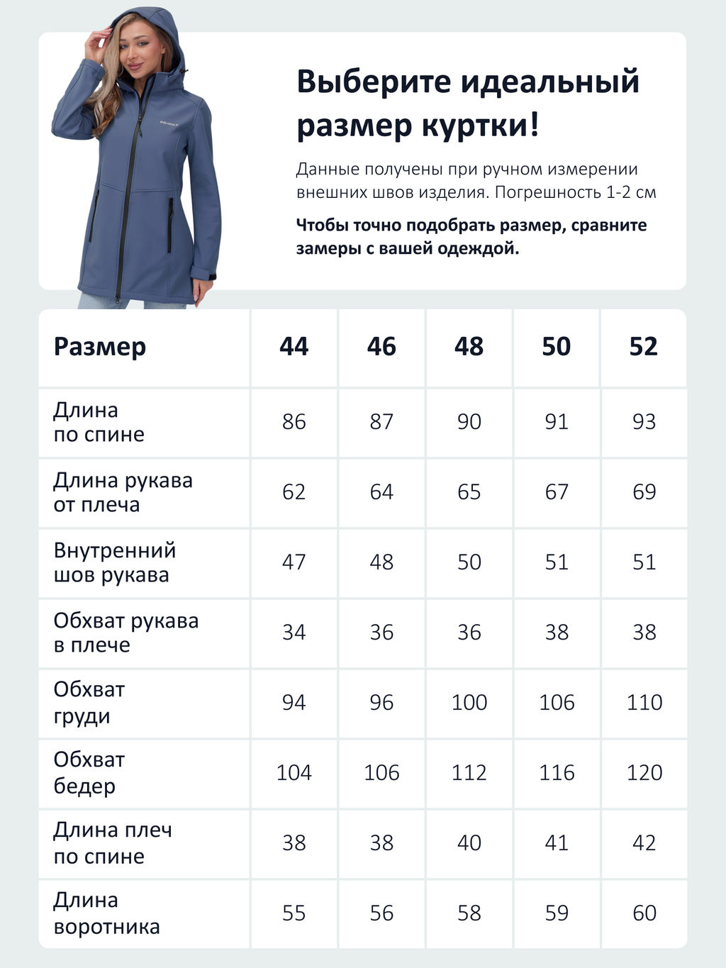 Парка спортивная женская с капюшоном softshell синего цвета 9568S - Mtforce фото 36