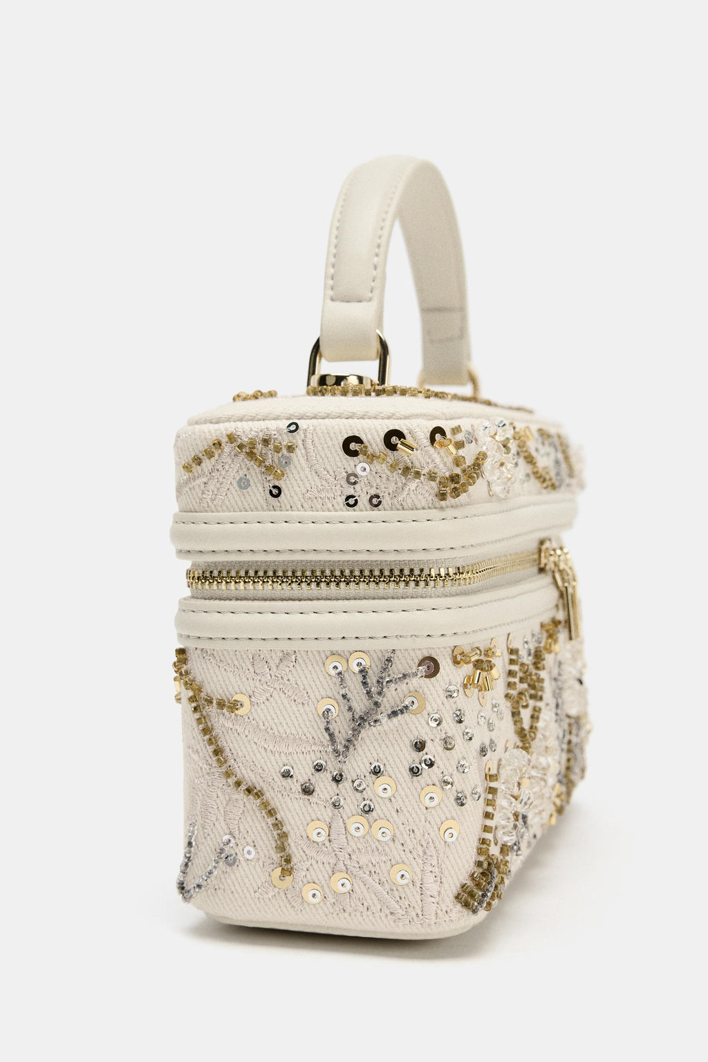 BOLSO R?GIDO BRILLOS / Crudo - Zara фото 3