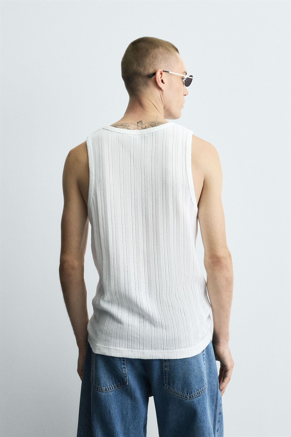 EMBROIDERED RIB TANK T-SHIRT - Zara фото 3