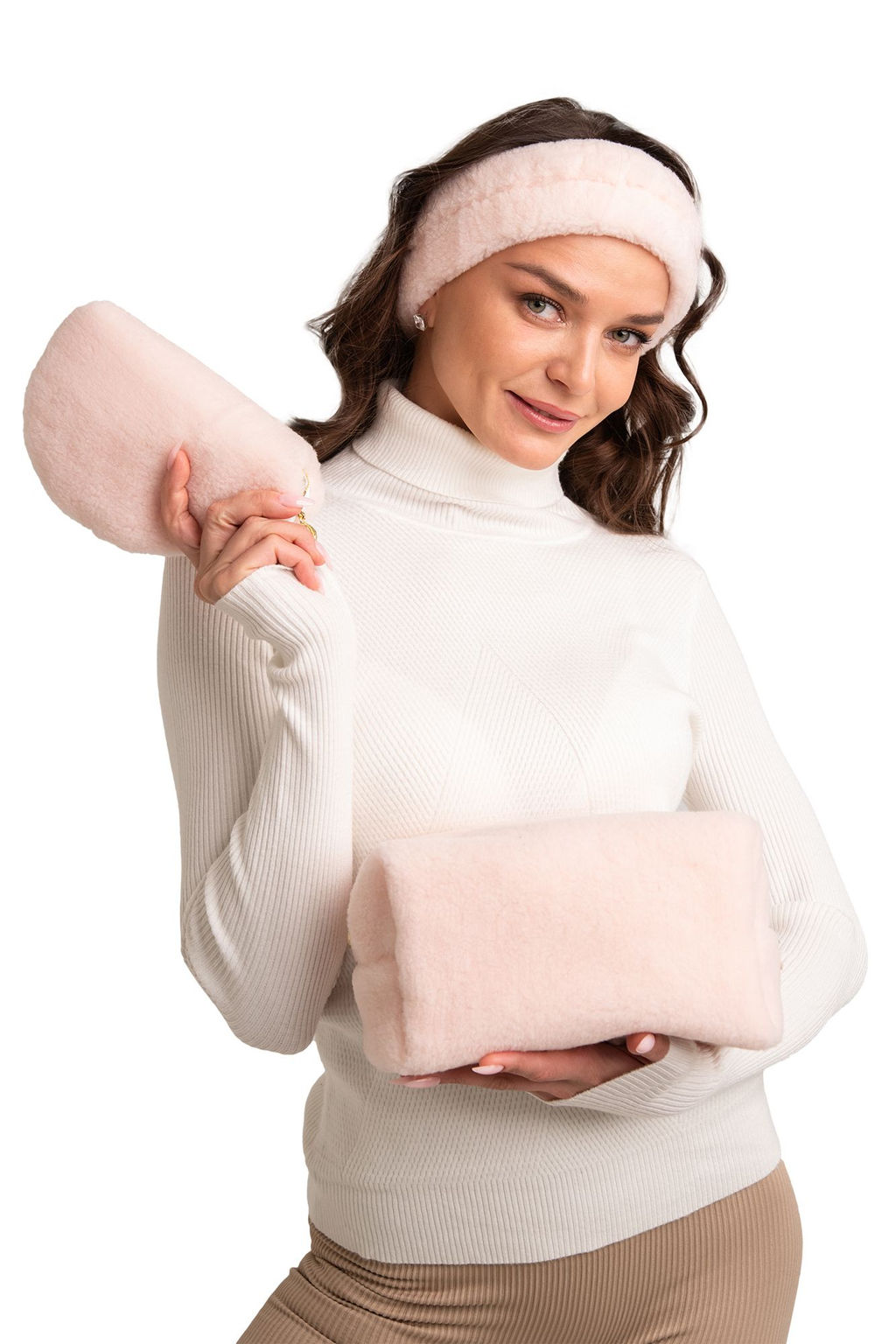 Набор косметичек Тедди пудра