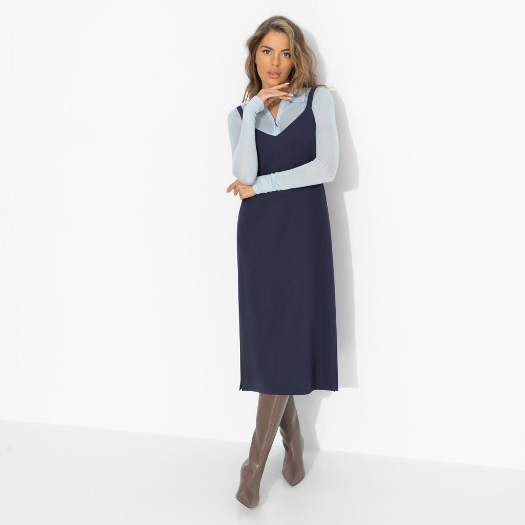 Сарафан , который стройнит, Для важных свиданий (синий) - Charutti фото 6