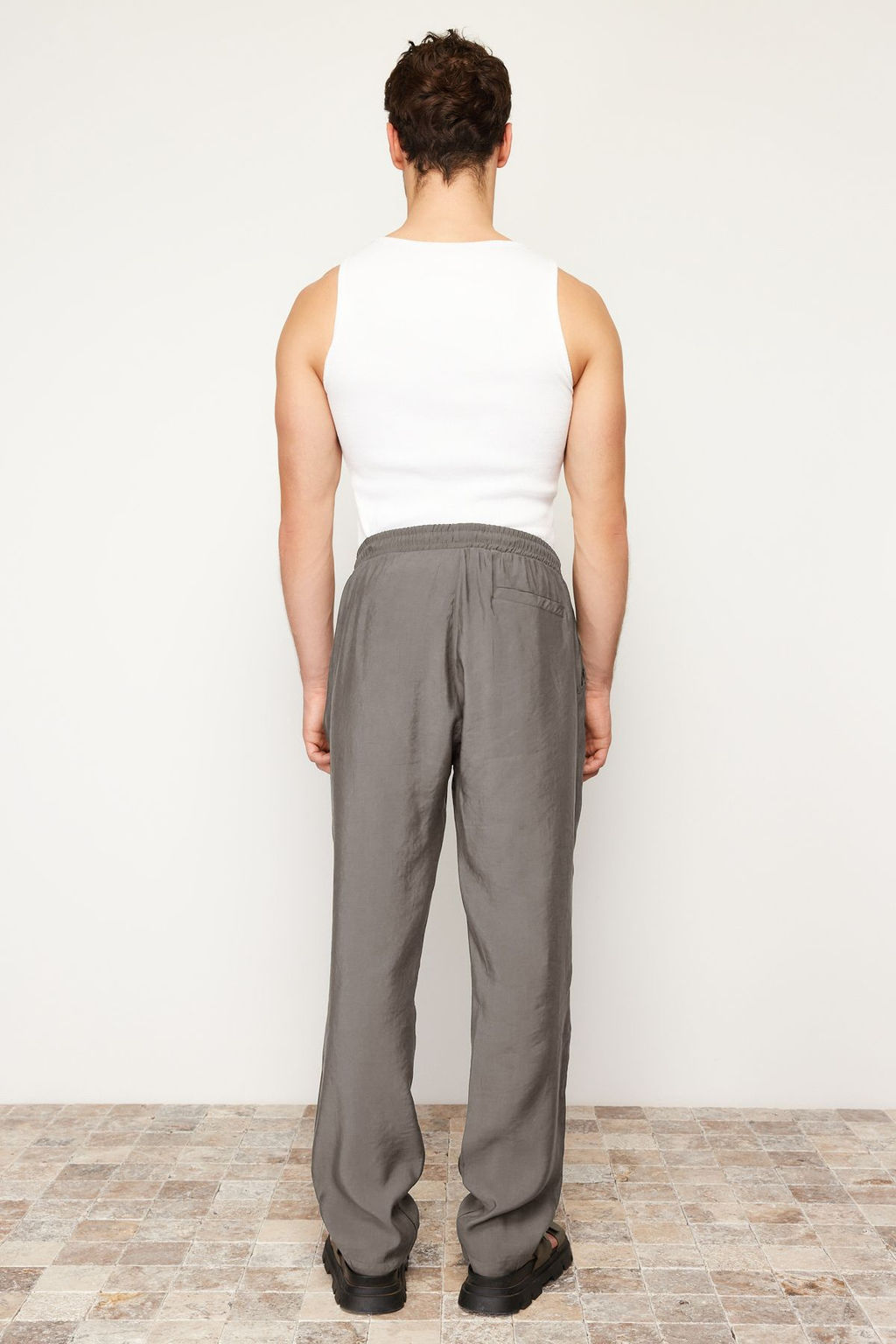 TRENDYOL MAN Haki Regular Fit Lastikli Beli Baglamal? Modal Kar?s?ml? Yumusak Tuseli Pantolon TMNSS24PL00000 - Trendyolmilla фото 5