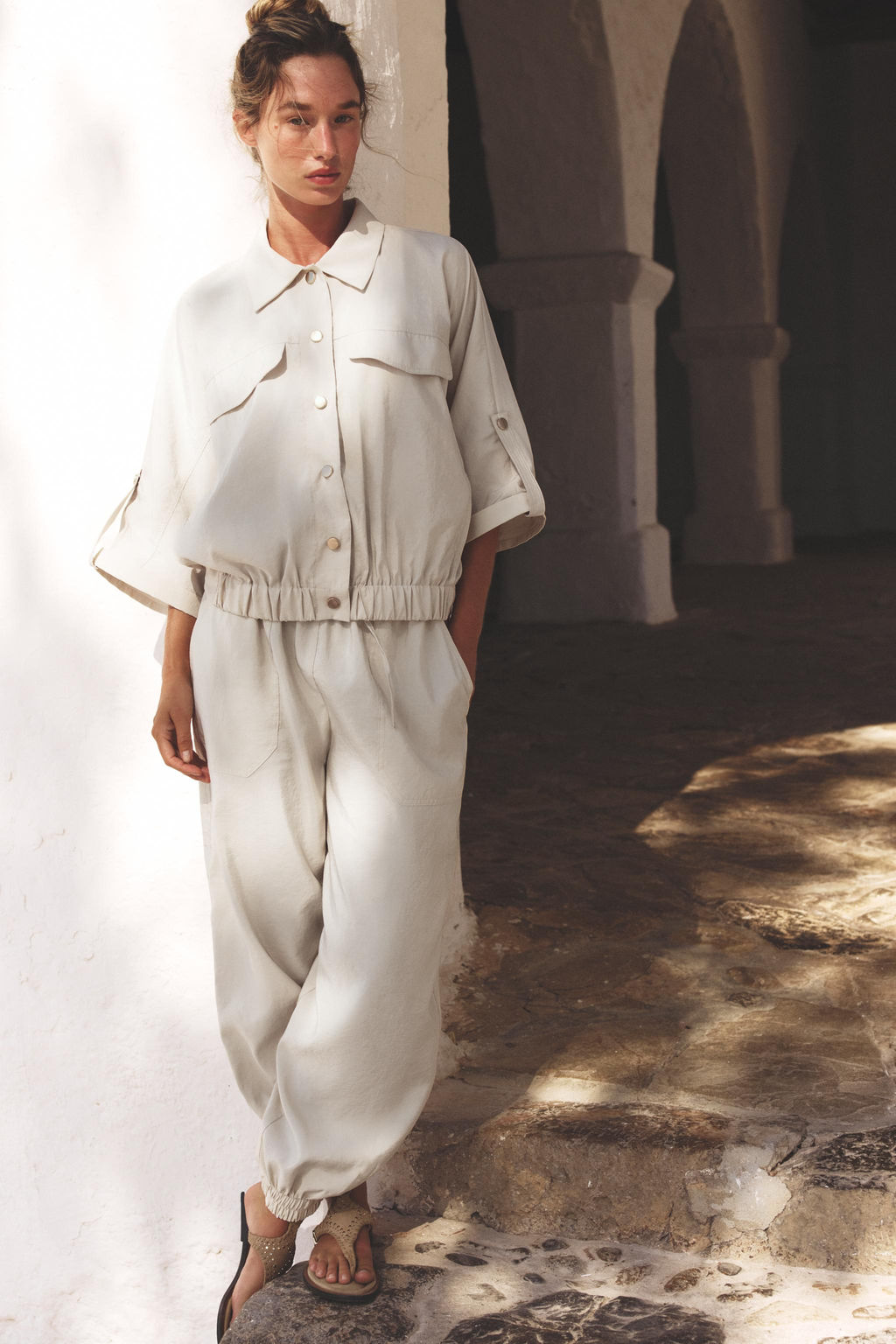 SHORT SLEEVE SAFARI SHIRT - Zara фото 11