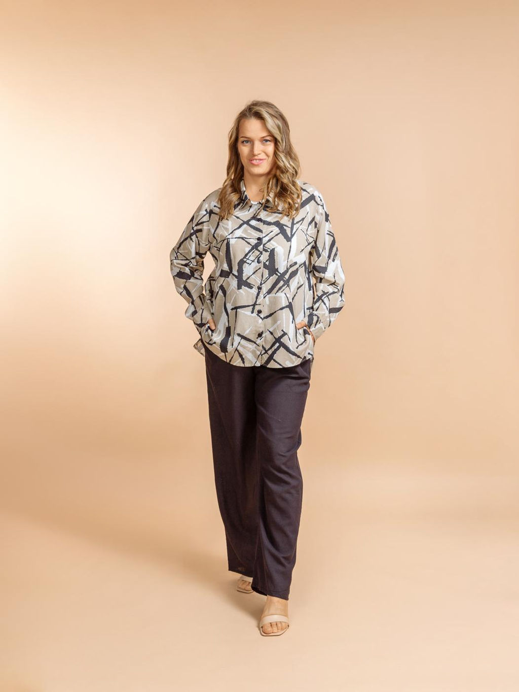 Брючный костюм (вискоза,лен) №25-609-1 (Лето-2025) - Ганг фото 2