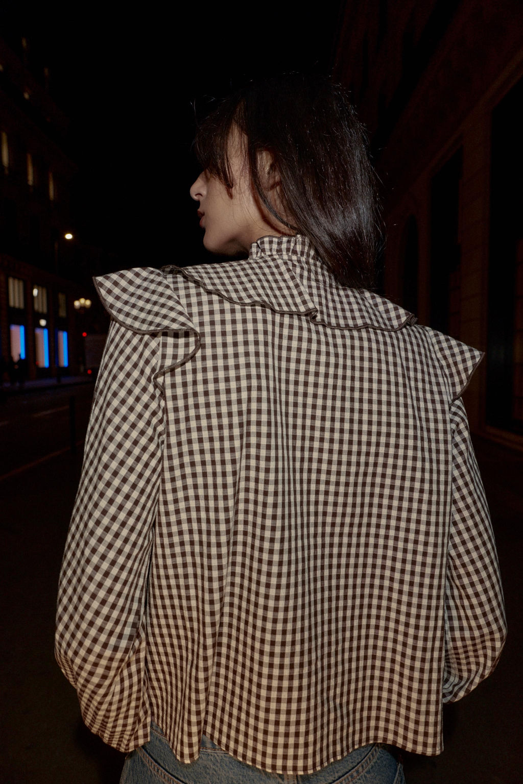 RUFFLED GINGHAM BLOUSE - Zara фото 7