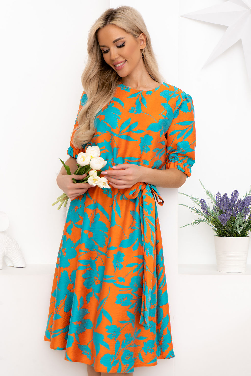 Платье Open Style 6752 оранжевый