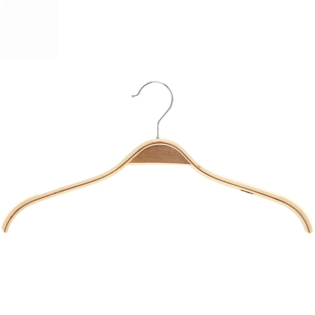 Цена за 5 шт. Плечики деревянные с антискользящим покрытием 42см, светлые