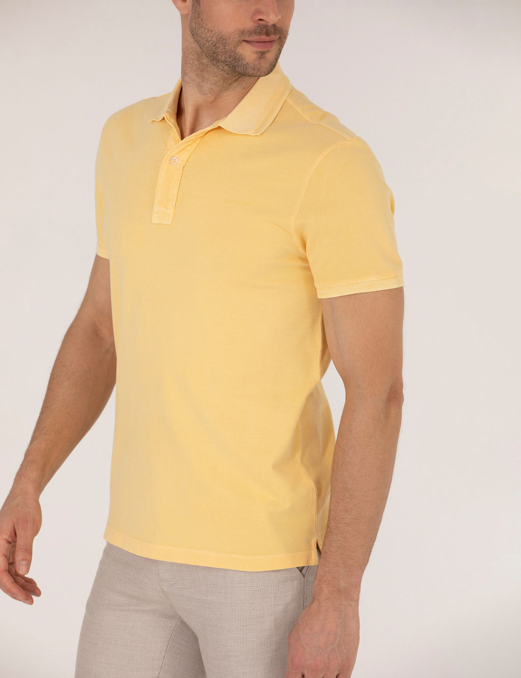 A__k Sar_ Slim Fit %100 Pamuk Polo Yaka Ti__rt