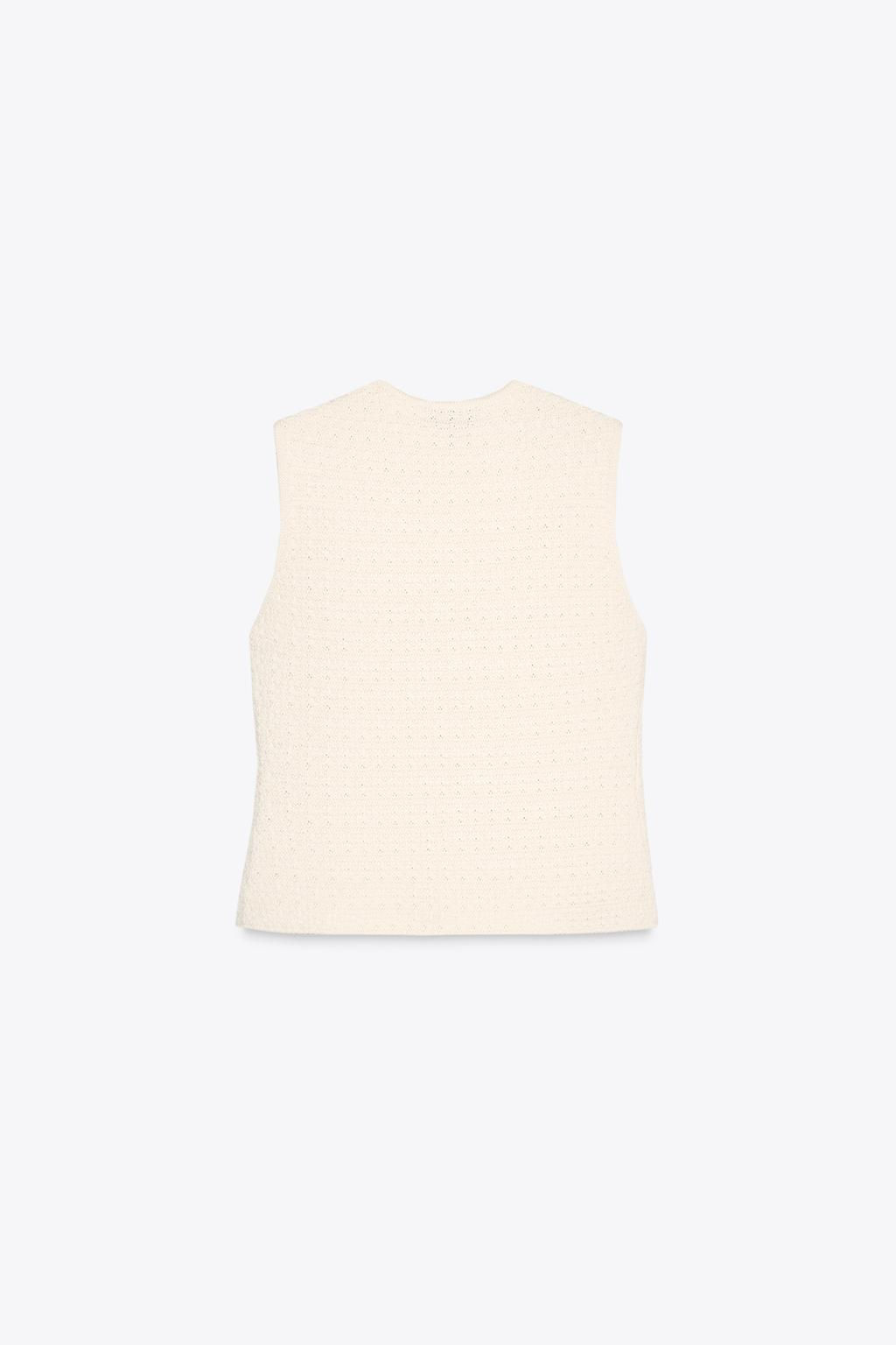 TEXTURED KNIT WAISTCOAT - Zara фото 5