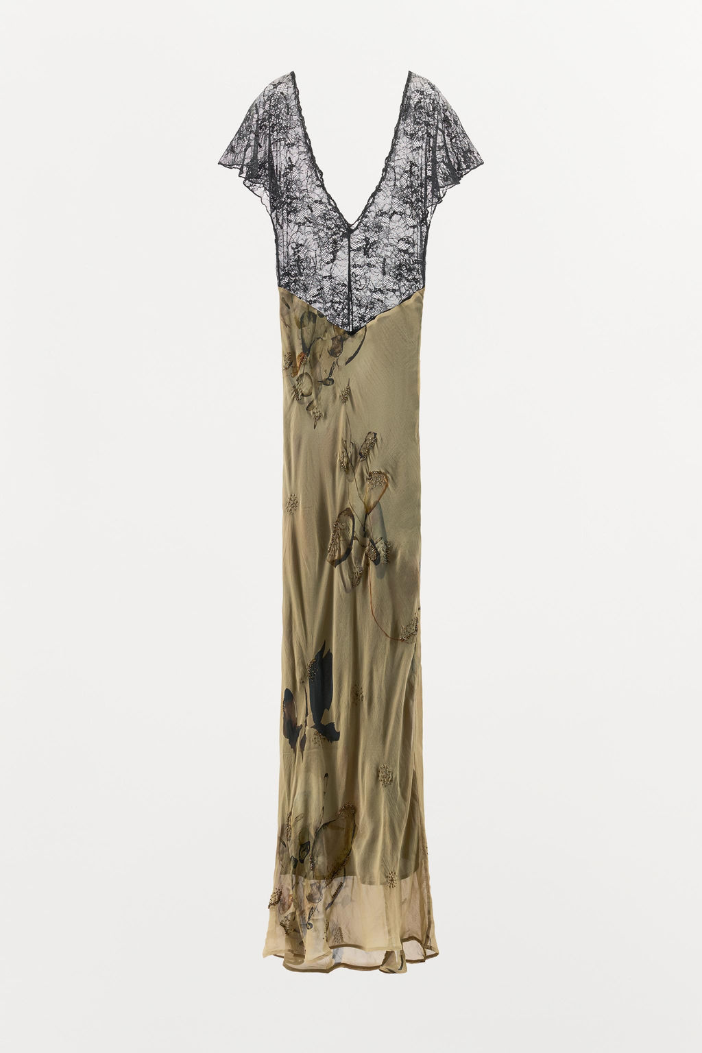 BEADED LACE PRINT DRESS - Zara фото 4