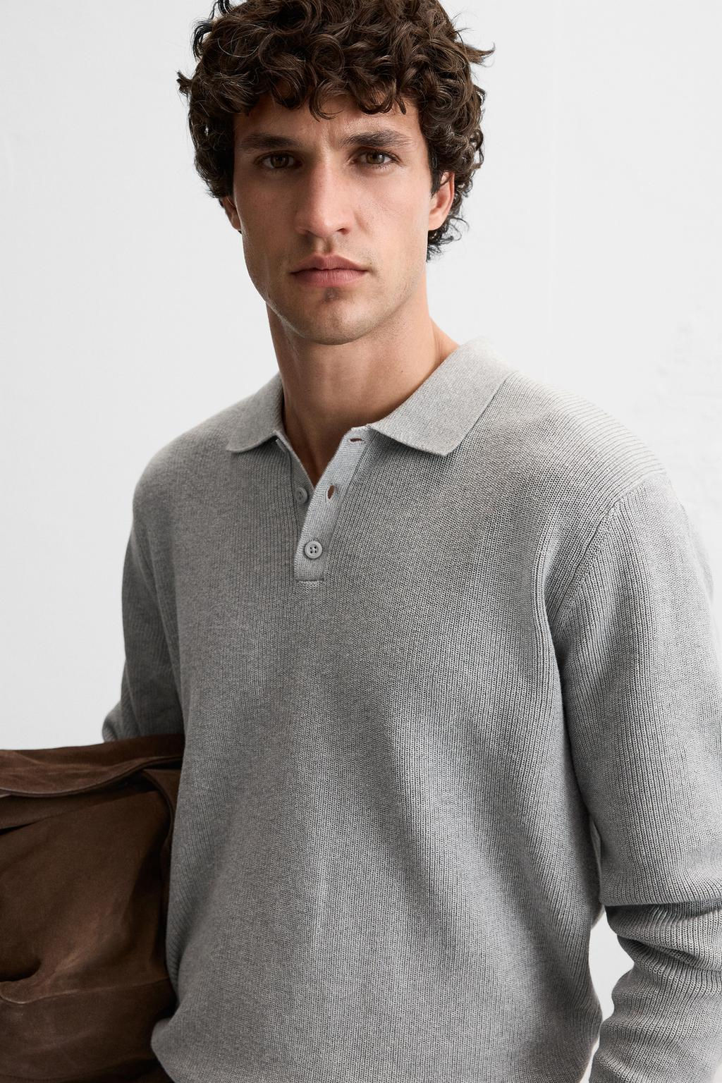 PURL KNIT POLO SHIRT - Zara фото 5