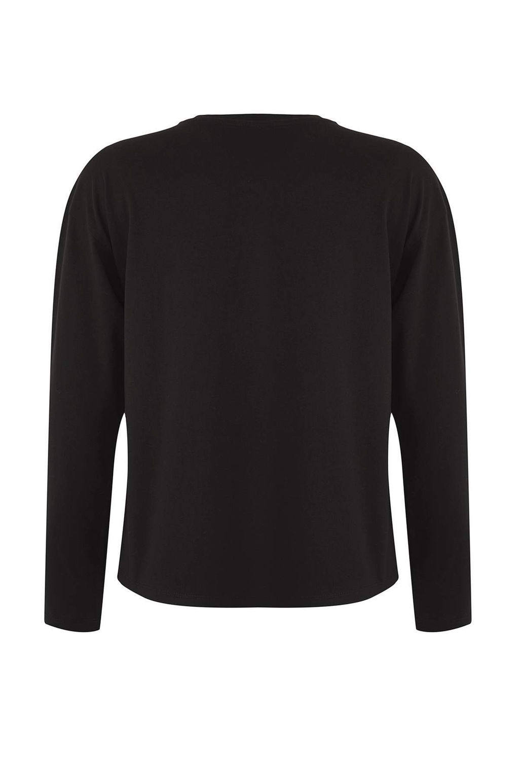 TRENDYOLMILLA Siyah-Beyaz 2li Paket %100 Suprem Oversize/Genis Kesim Orme T-Shirt TWOAW25TS00004 фото 5