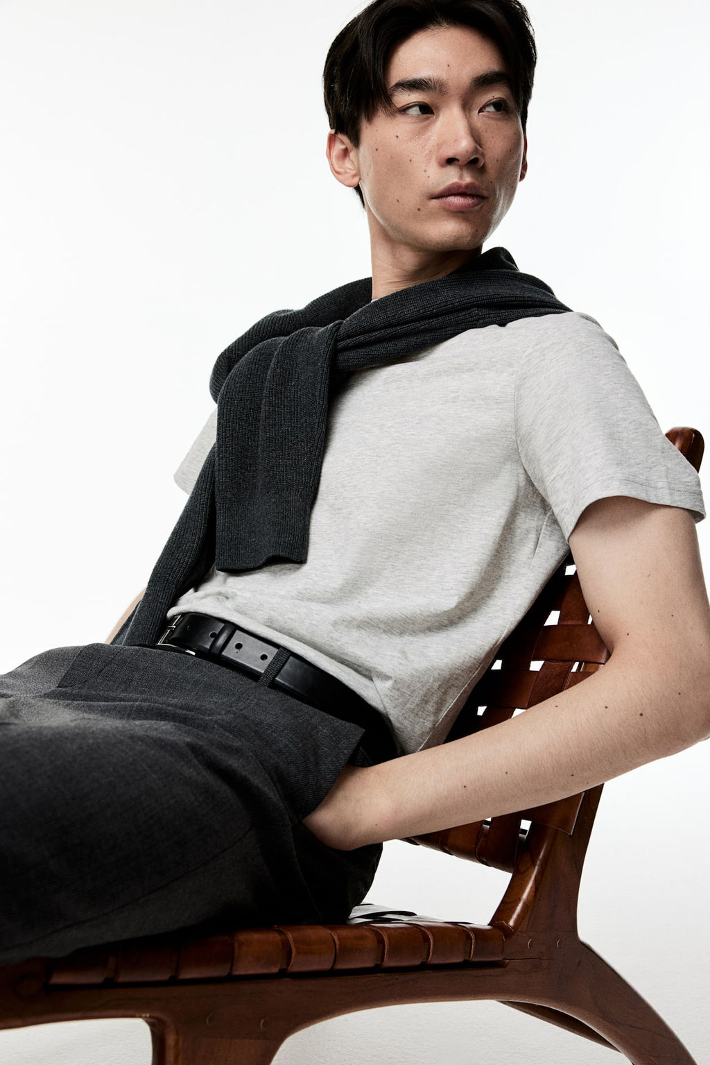 Camiseta en algodon pima Slim Fit - H&m фото 3