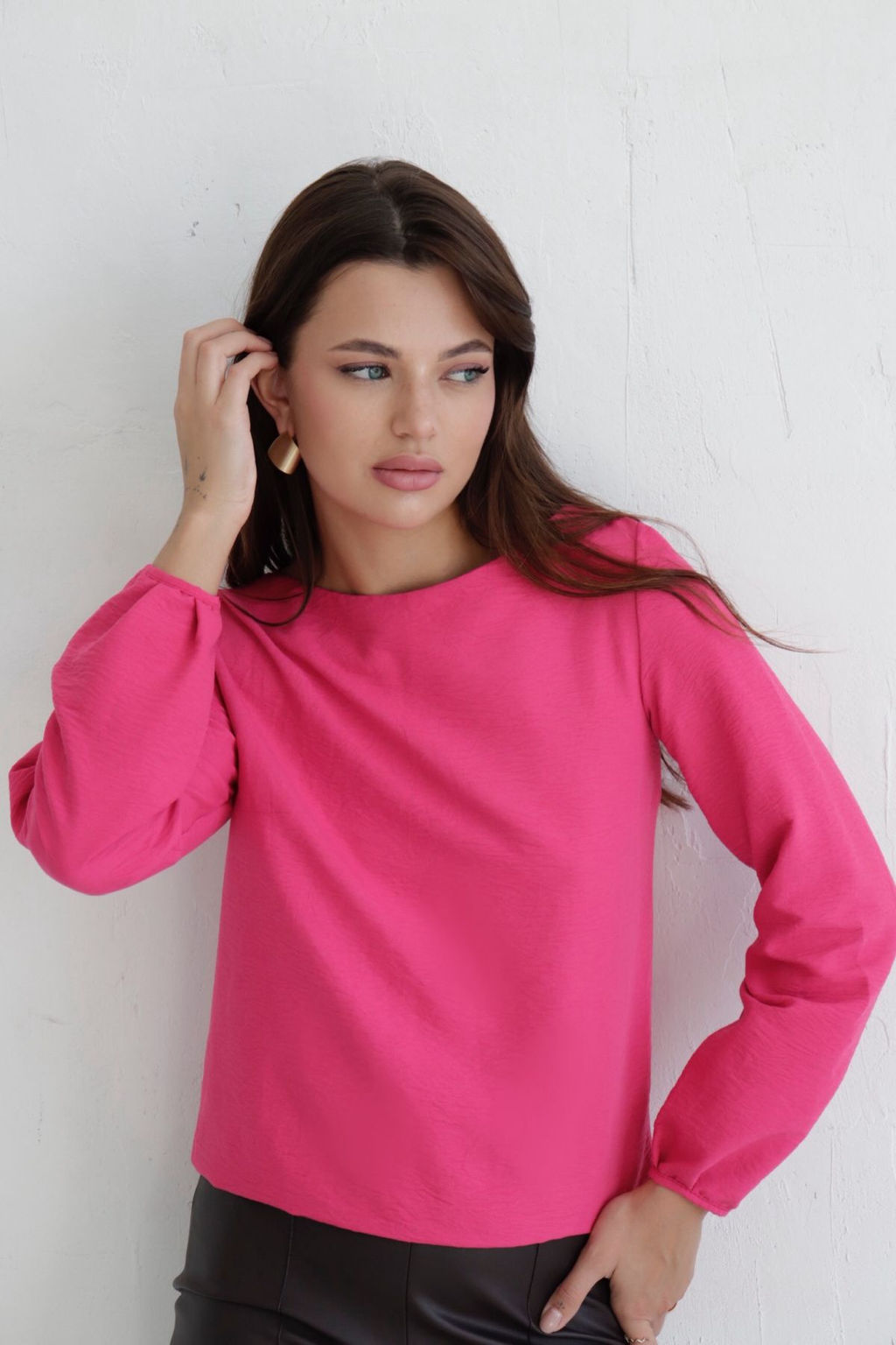 Блуза прямого силуэта с вырезом лодочка - Martichelli фото 29