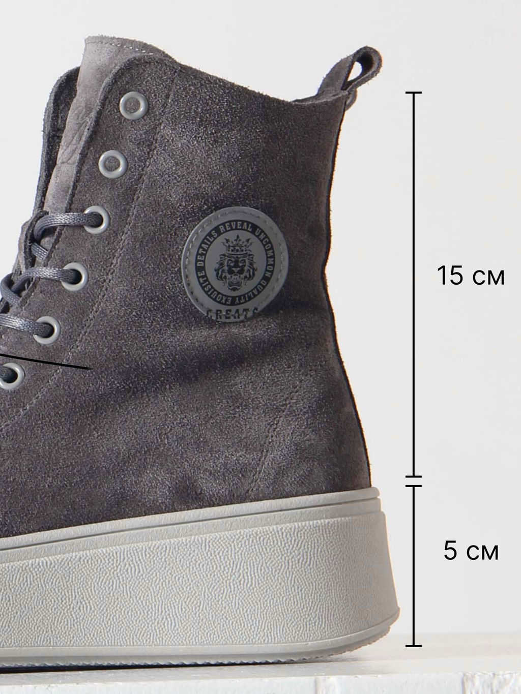 Ботинки 215.ALTAgr. Серый замок/Шерсть