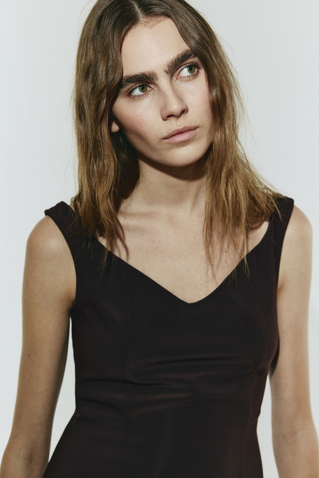 Vestido de punto off-the-shoulder - H&m фото 3