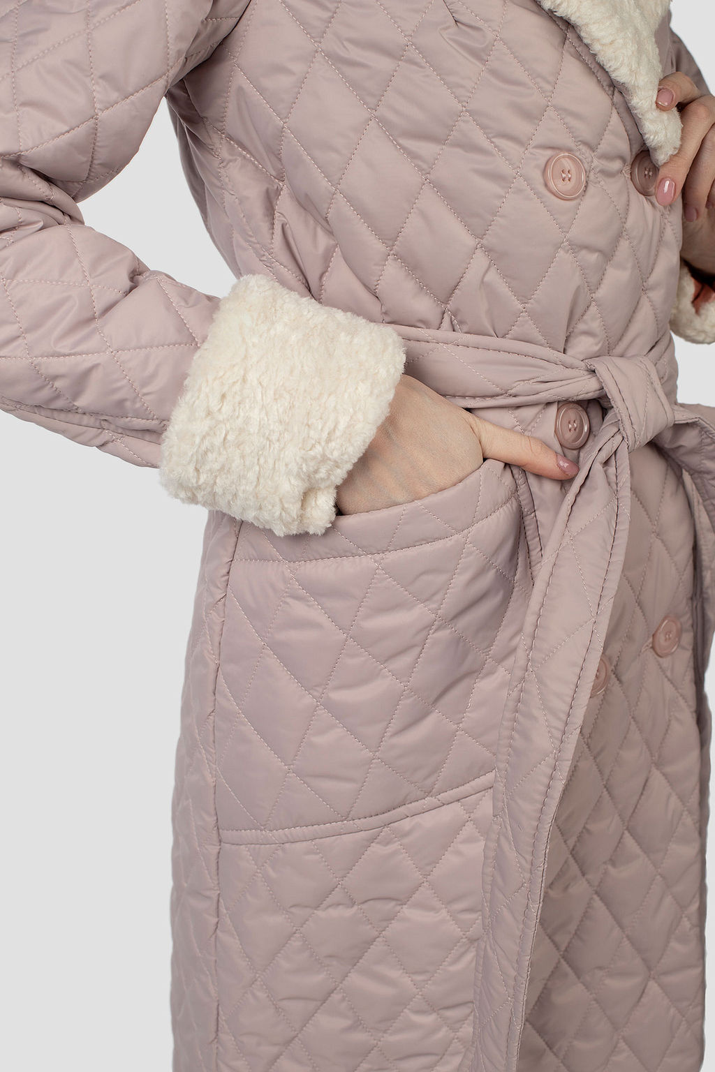 Пальто женское демисезонное(пояс) - El podio фото 8