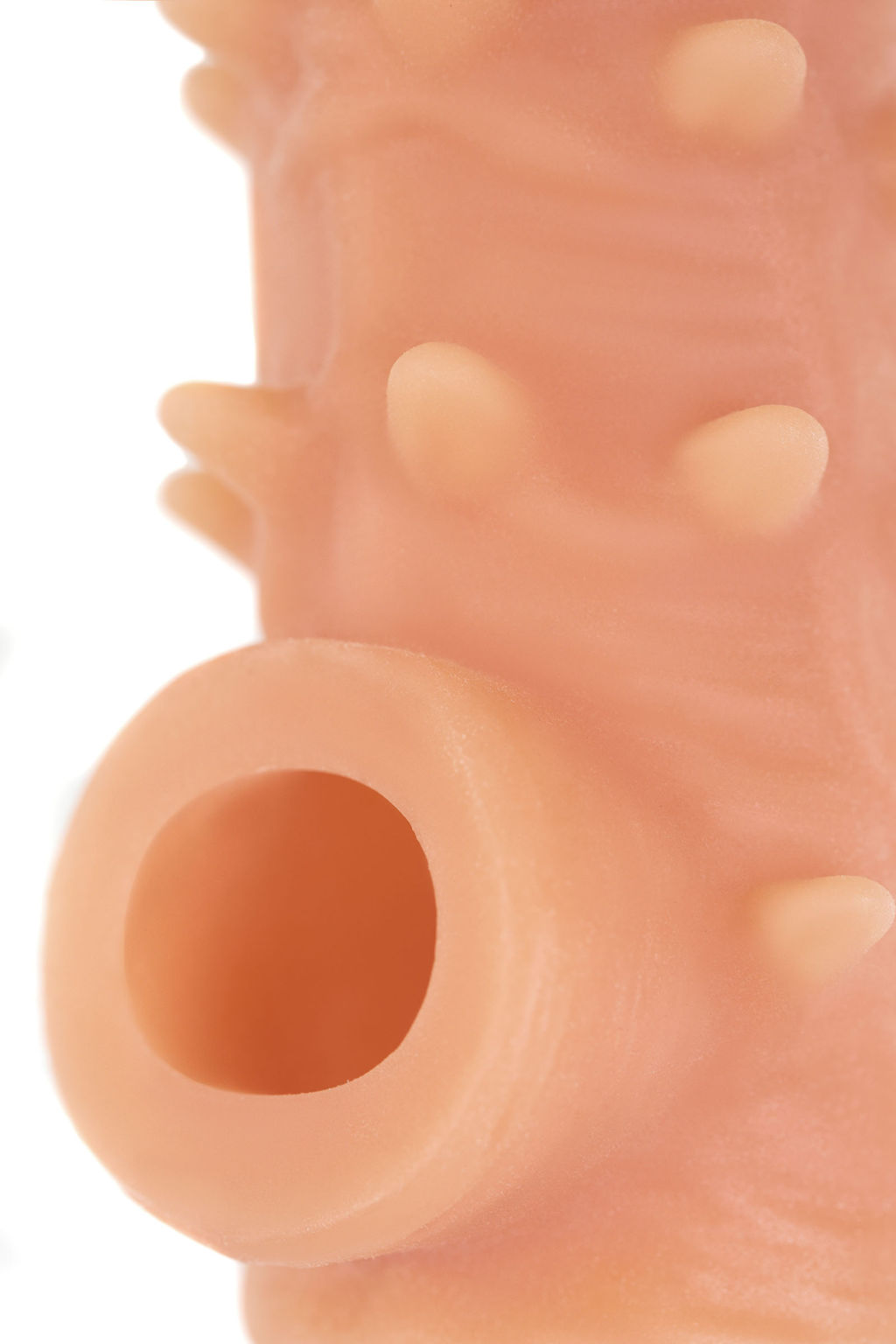 Насадка реалистичная KOKOS NUDE SLEEVE с дополнительной стимуляцией, TPE, телесная, 14 см