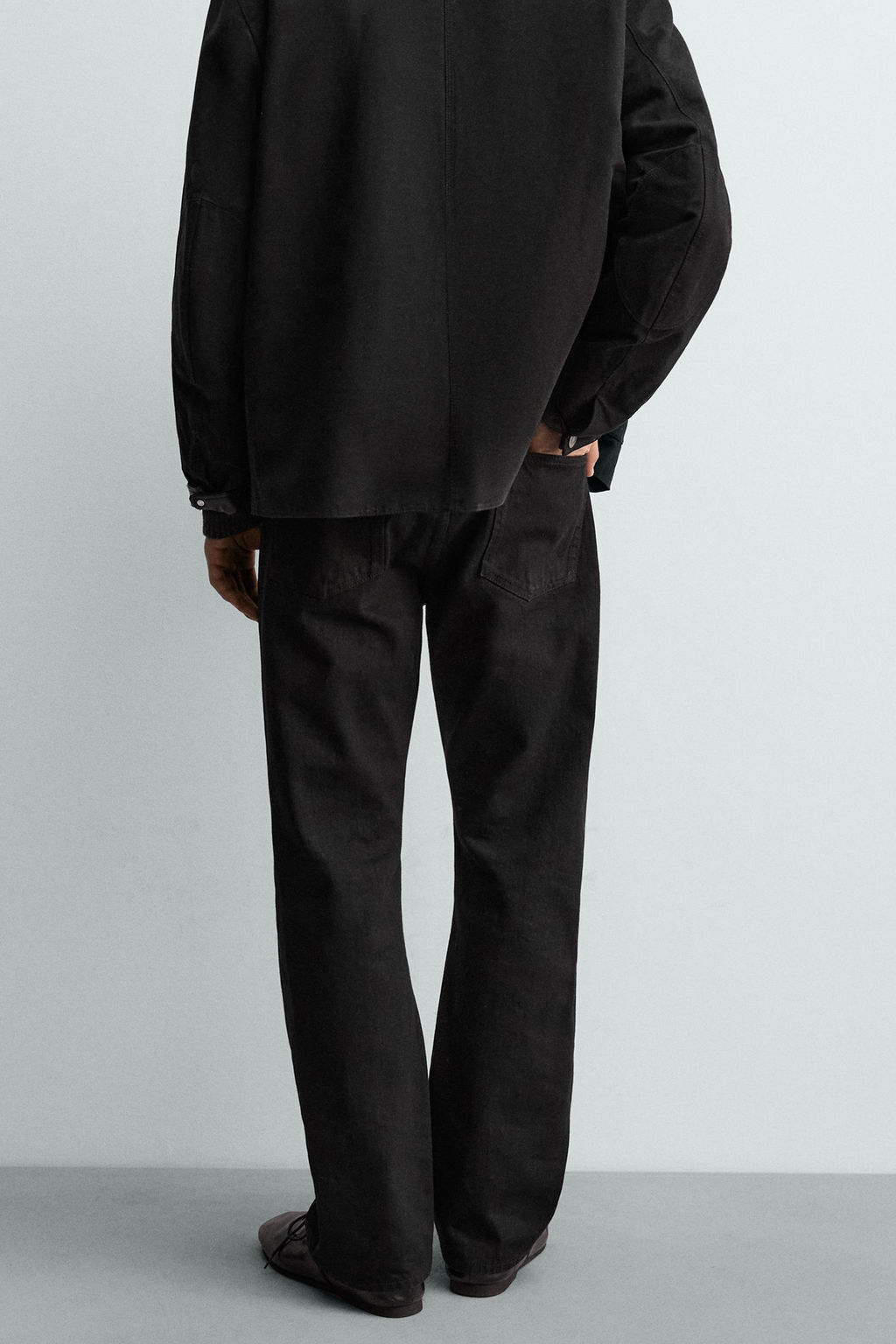 JEANS STRAIGHT FIT BOOTCUT AARON LEVINE X ZARA / Carb?n фото 12