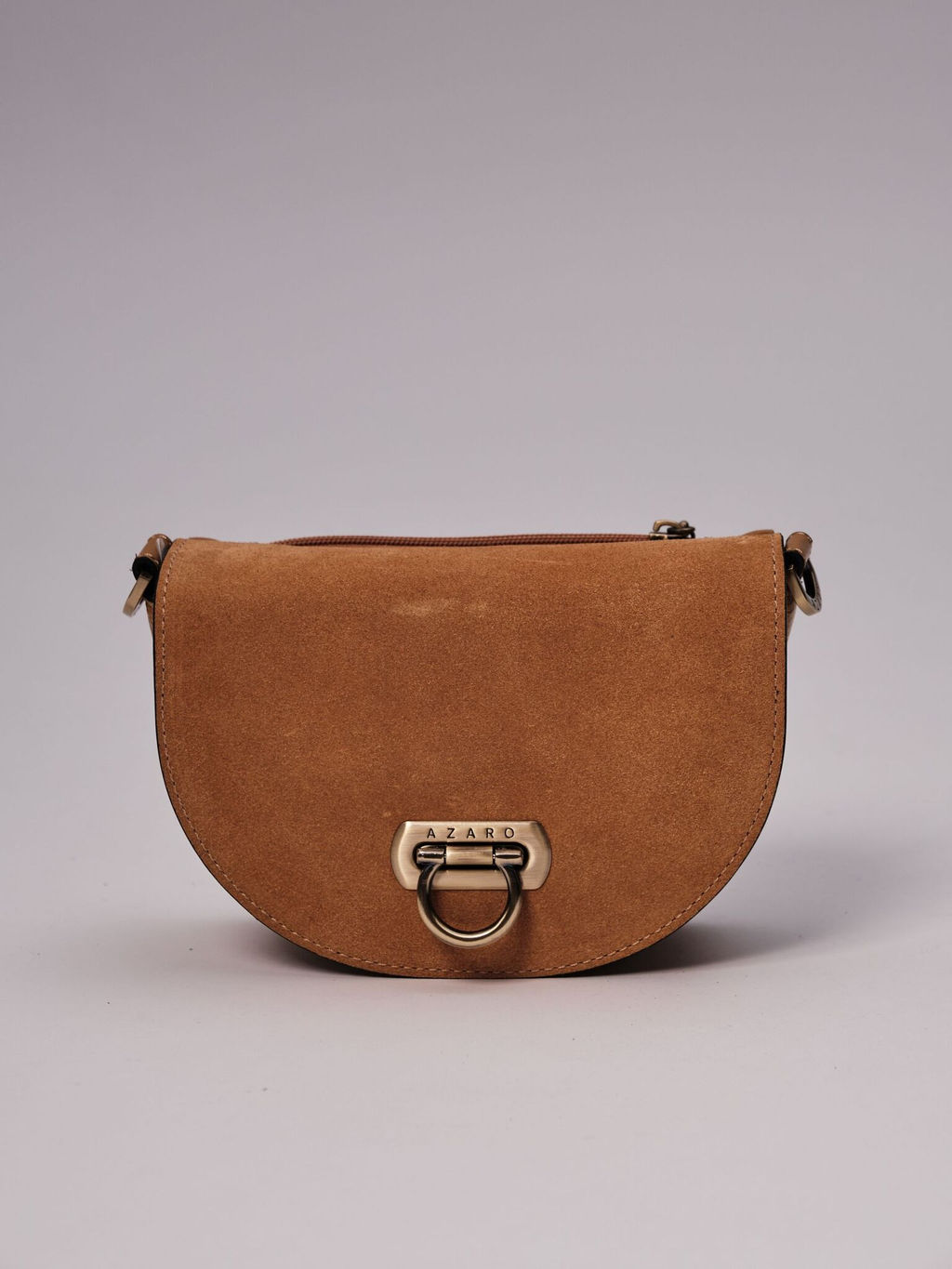 Сумка замшевая кросс-боди Azaro 31032 глина