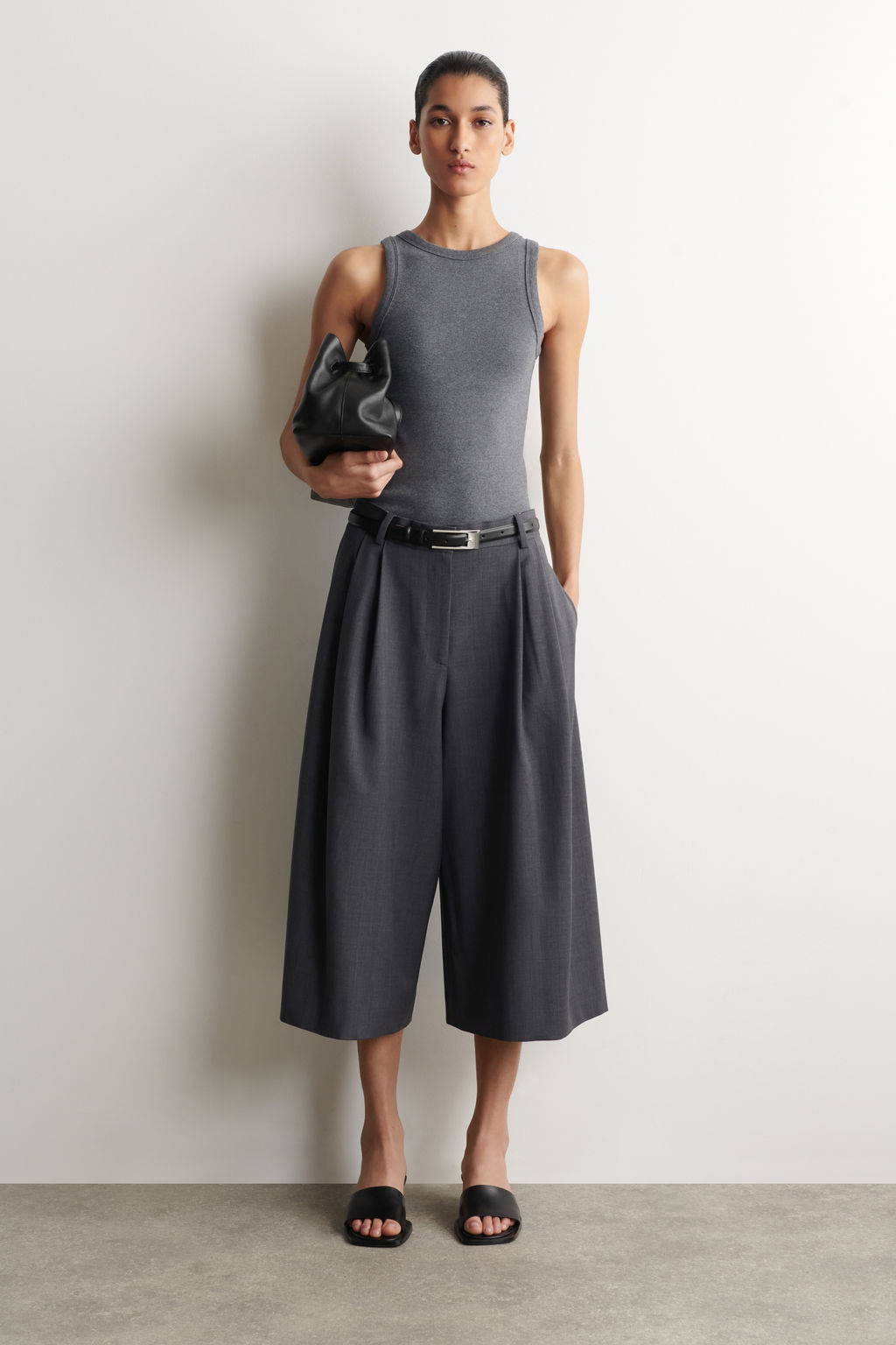 PANTAL?N CULOTTE CON PINZAS EN MEZCLA DE LANA - H&m фото 2