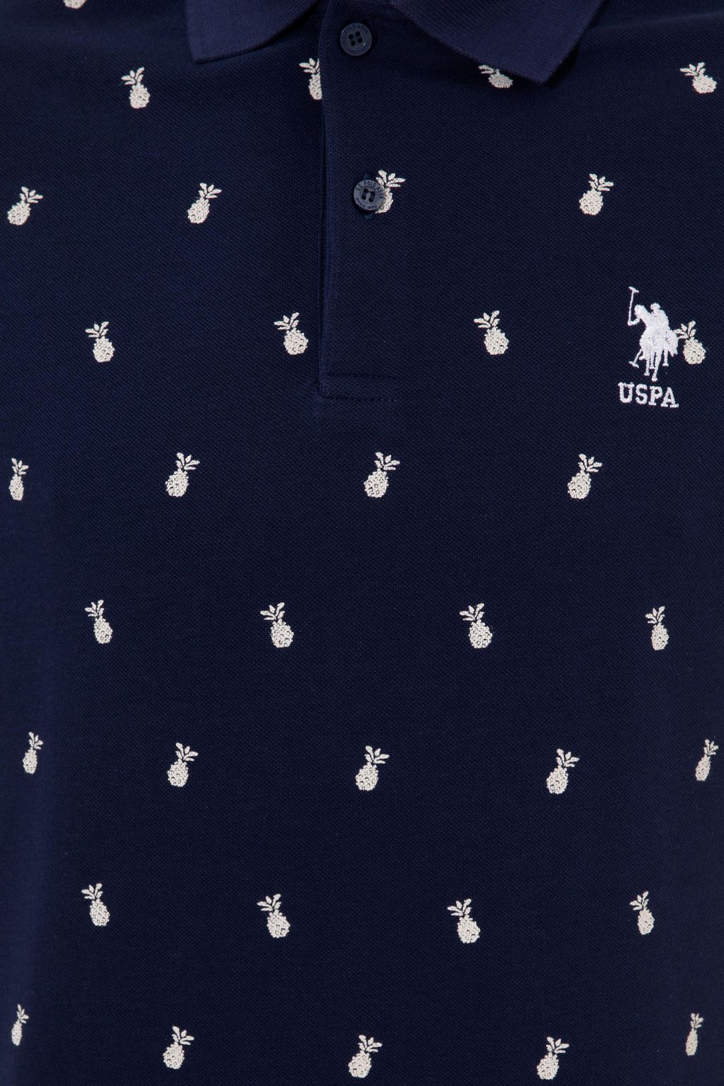 U. S. Polo Assn Мужская темно-синяя футболка с воротником-поло - U.s. polo assn фото 6