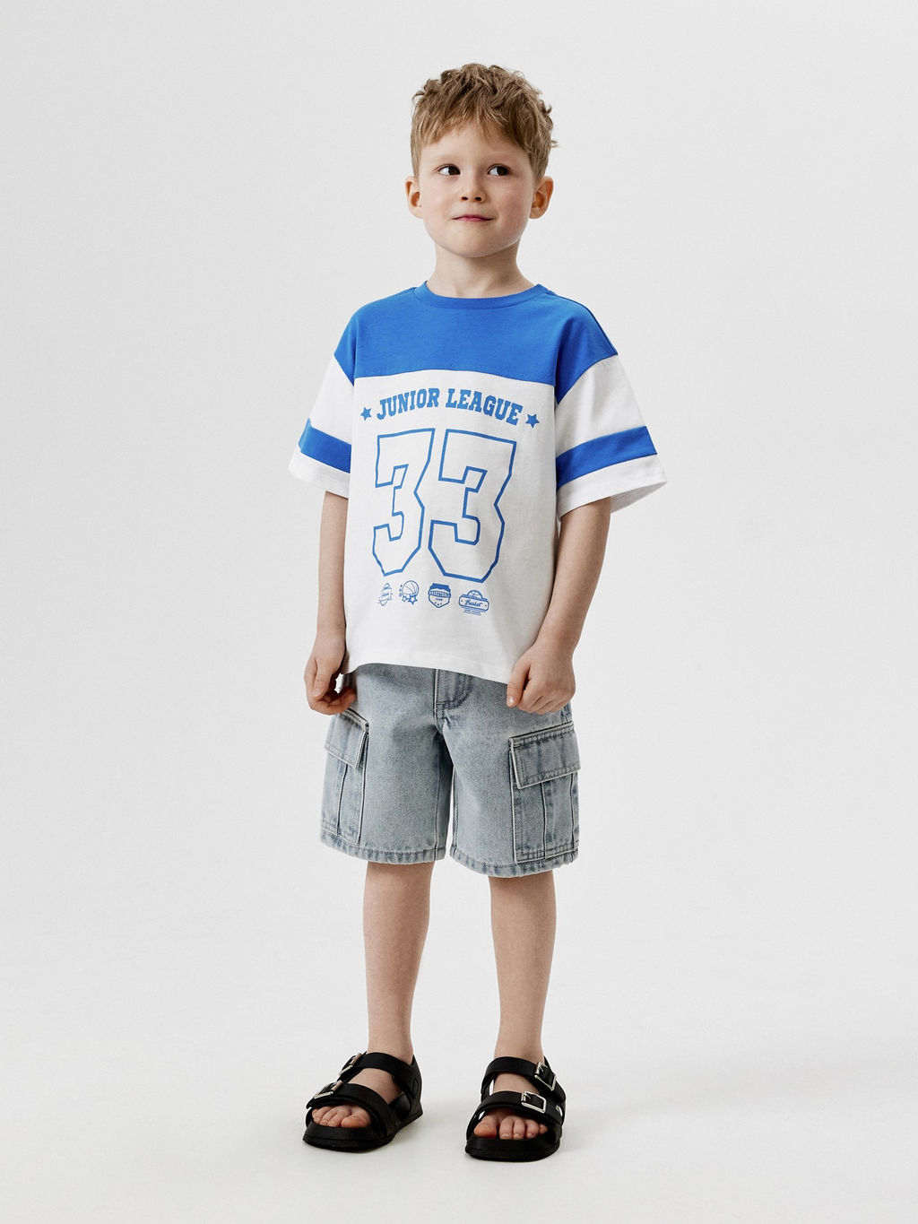 ACOOLA / Футболка детская для мальчиков Jabbar бело-голубой  фото 5