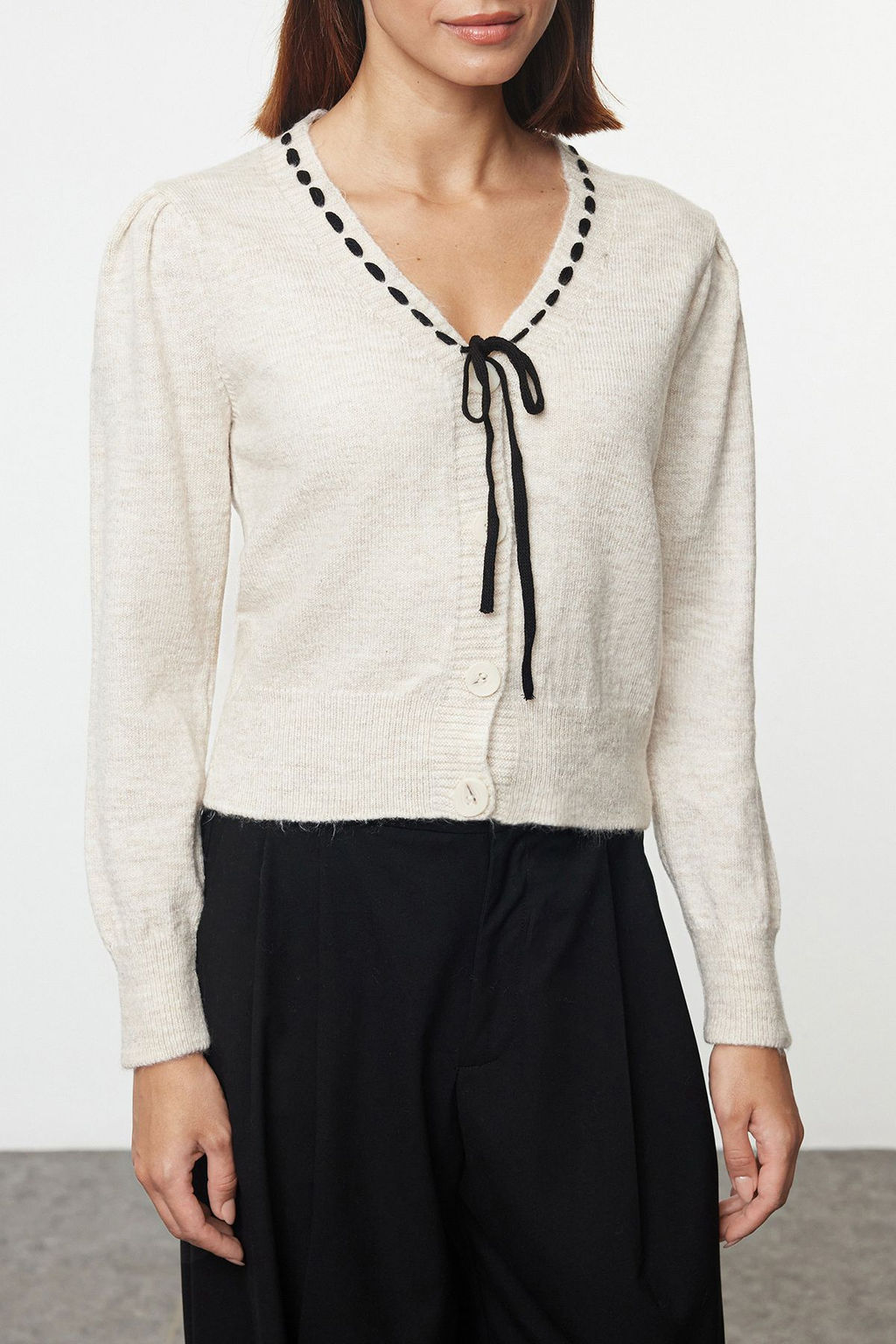 TRENDYOLMILLA Tas Kurdele/Fiyonk Detayl? Triko H?rka TWOAW25HI00243  фото 3