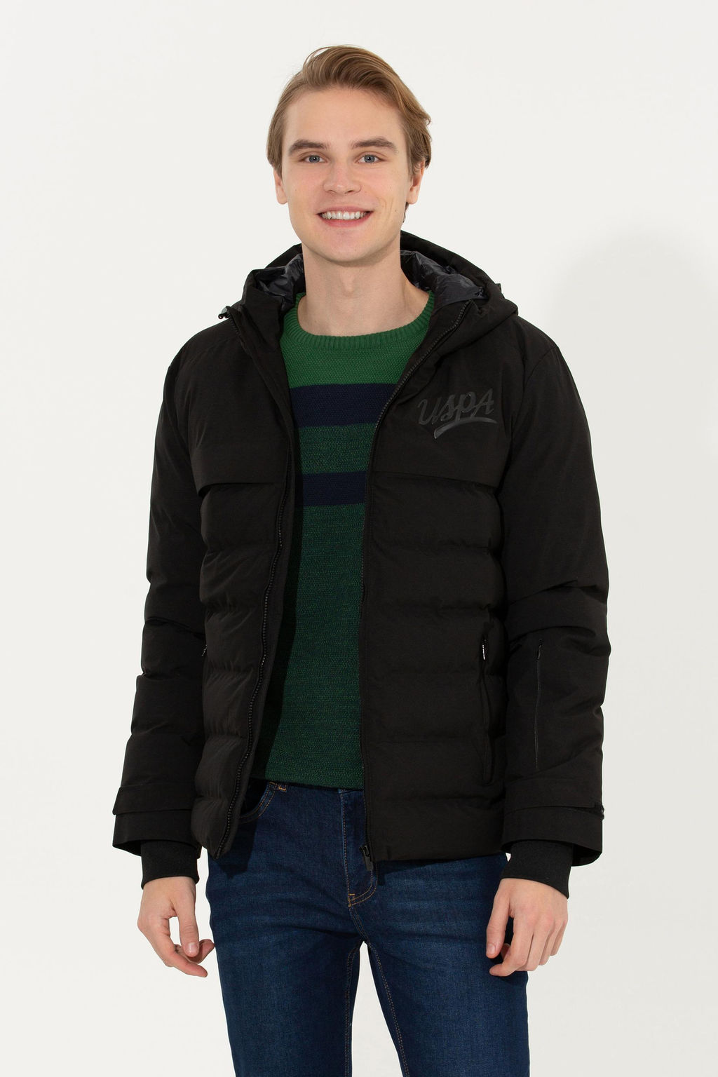 U. S. Polo Assn / Мужское черное пальто - U.s. polo assn фото 10