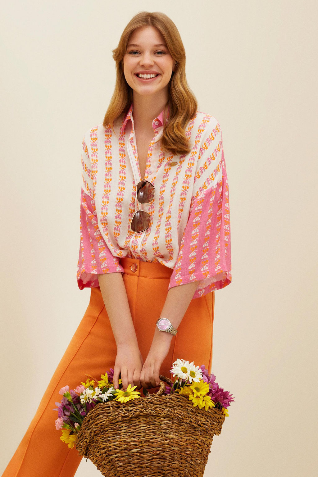 Женская розовая рубашка с длинным рукавом - U.s. polo assn фото 4