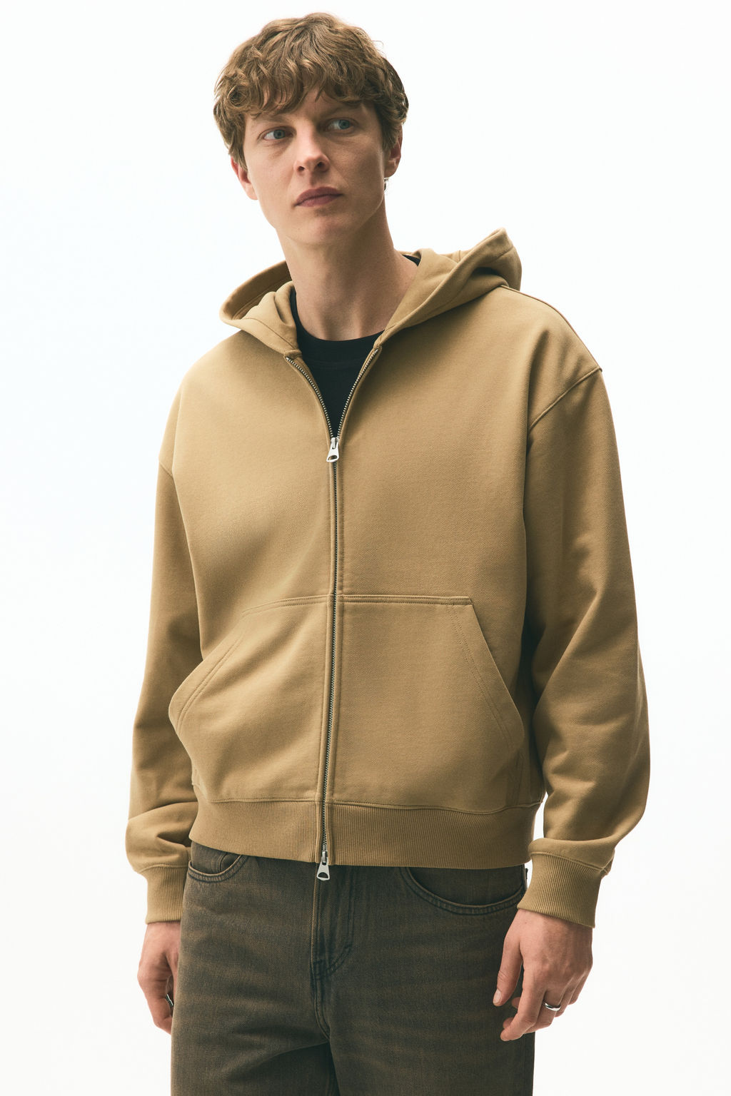 Chaqueta sudadera boxy con cremallera Loose Fit - H&m фото 2