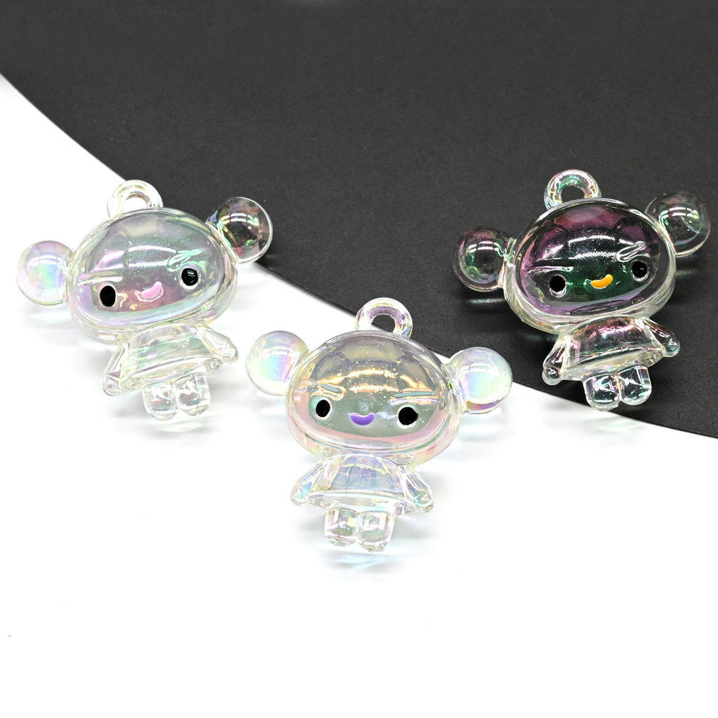 Подвеска детская из акрила 35*35мм цв.хрусталь хамелеон