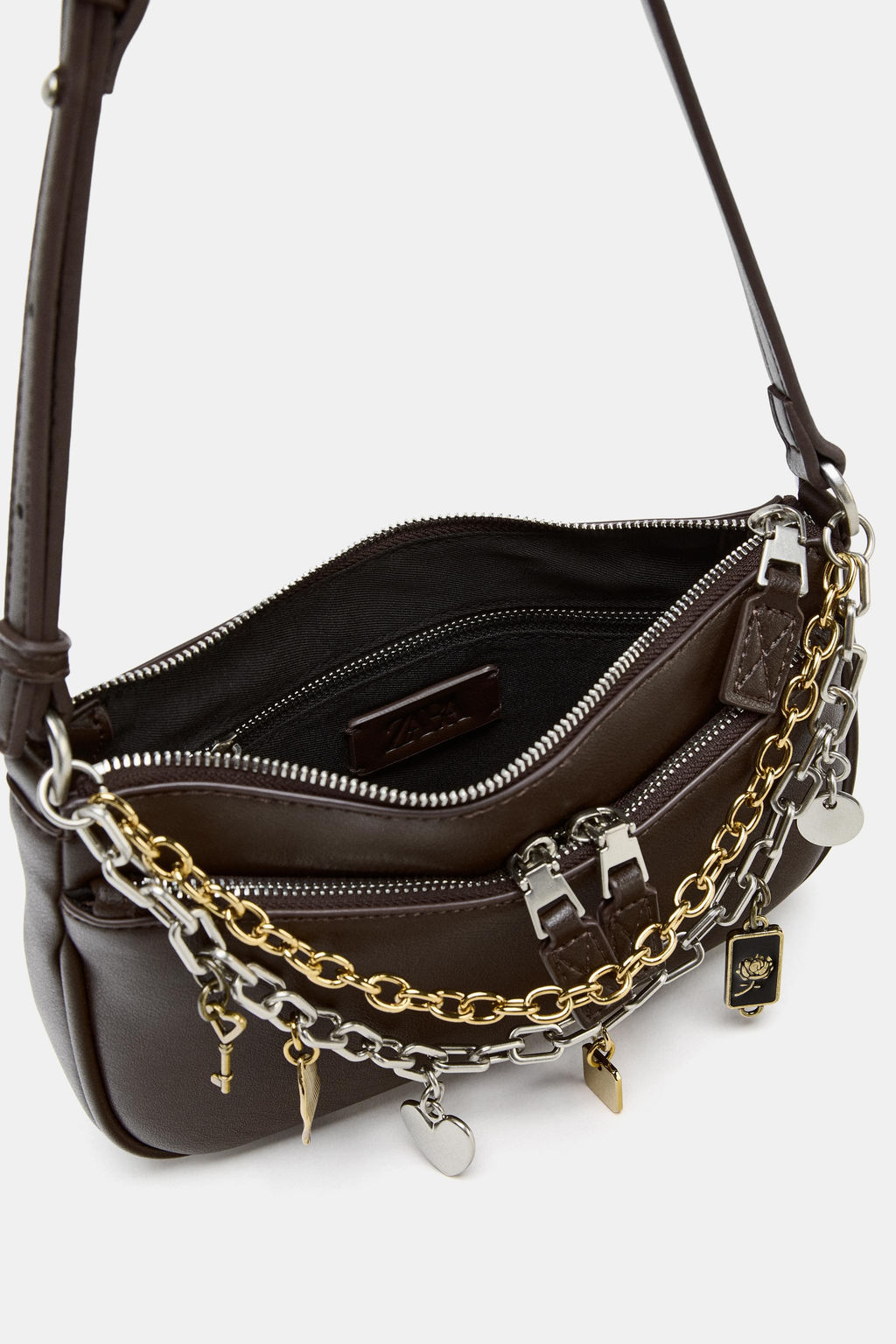MINI CROSSBODY BAG WITH CHARM DETAIL - Zara фото 8