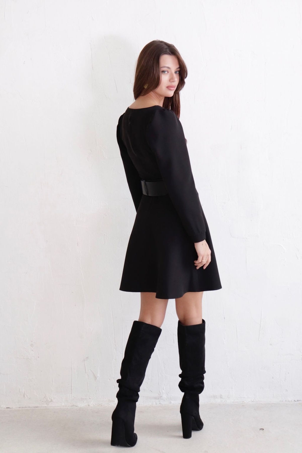 Платье с вырезом каре отрезное по талии - Martichelli фото 18