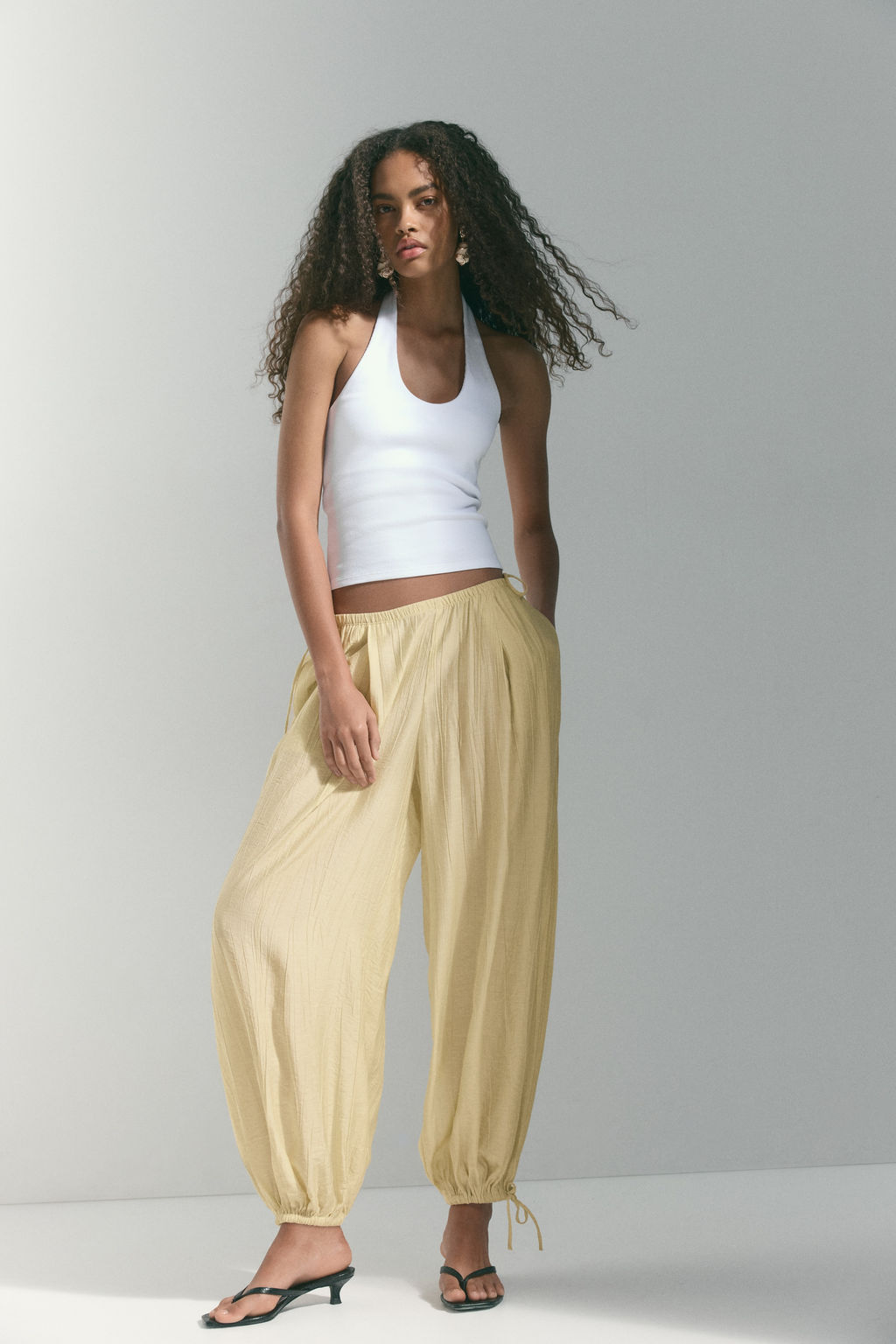Pantal?n globo con cord?n de ajuste - H&m фото 3