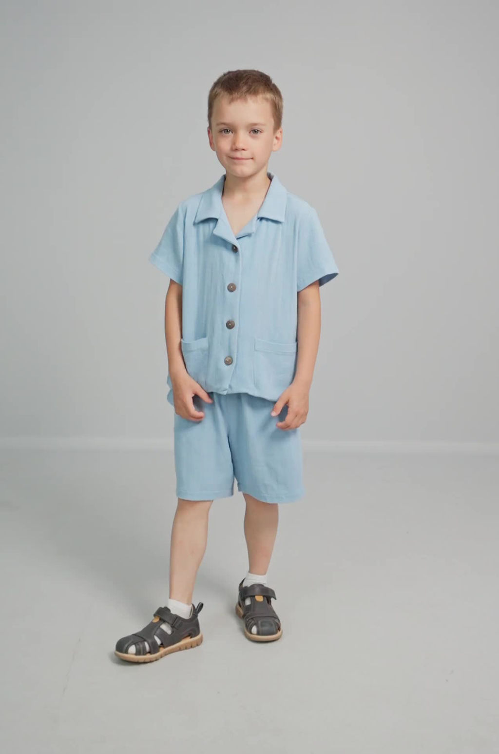 Льняной костюм для мальчика Happyfox