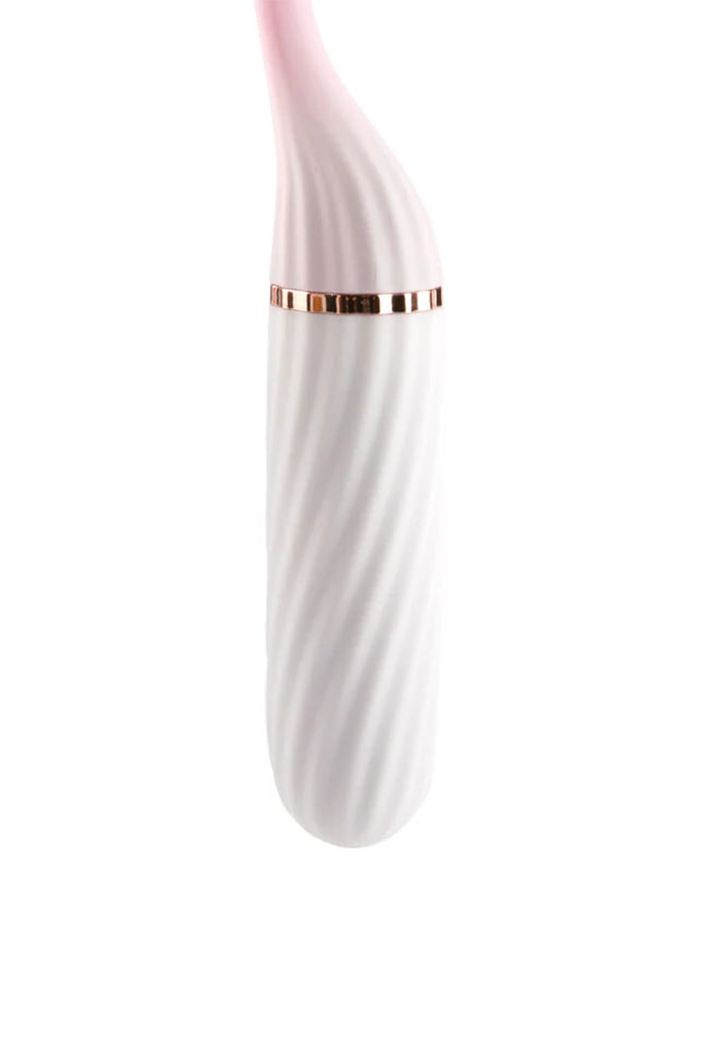 Вибратор с вакуумным стимулятором OTOUCH Lollipop Dual Stimulation, силикон, бело-розовый, 20 см