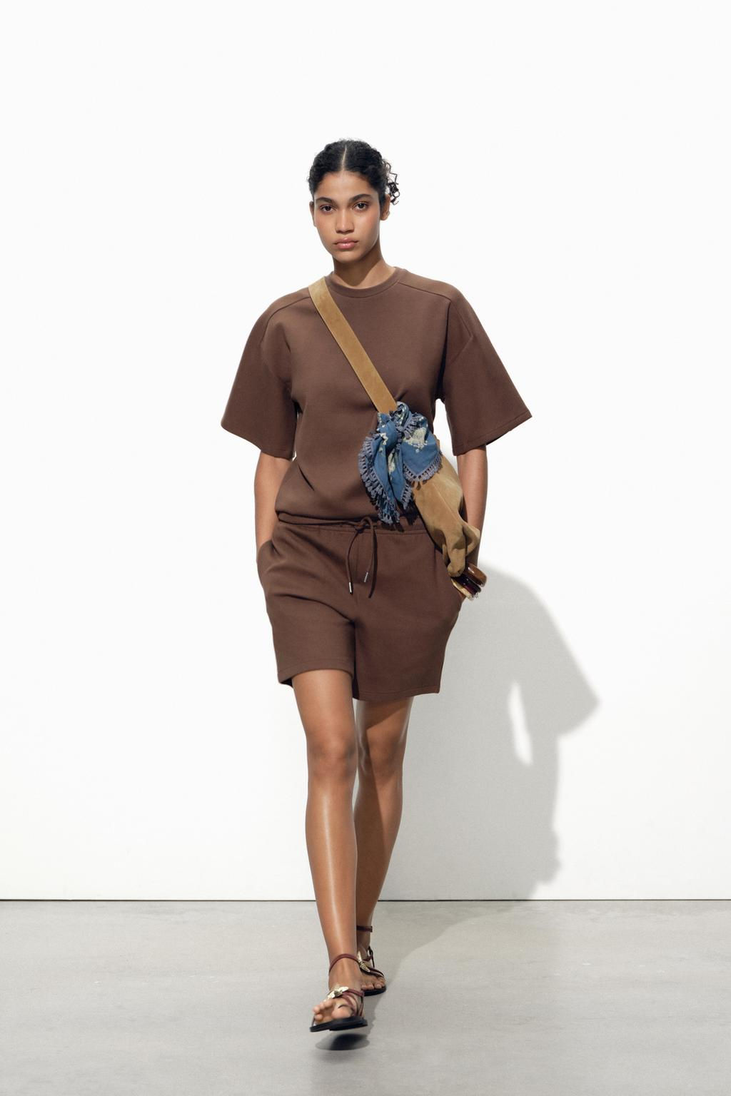 SHORT SLEEVE INTERLOCK SWEATSHIRT - Zara фото 9