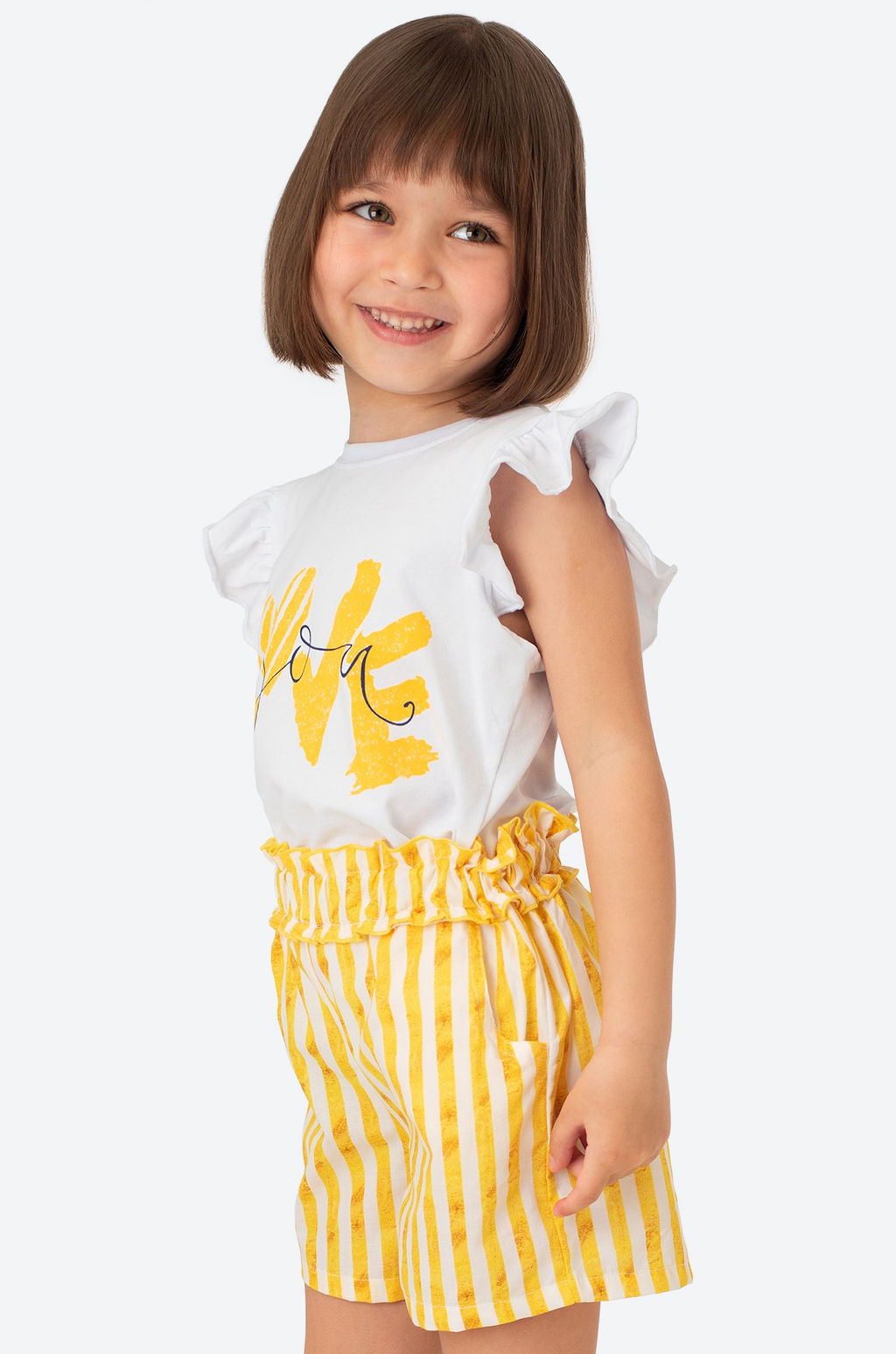 Летний хлопковый костюм с лайкрой для девочки Bonito  фото 28