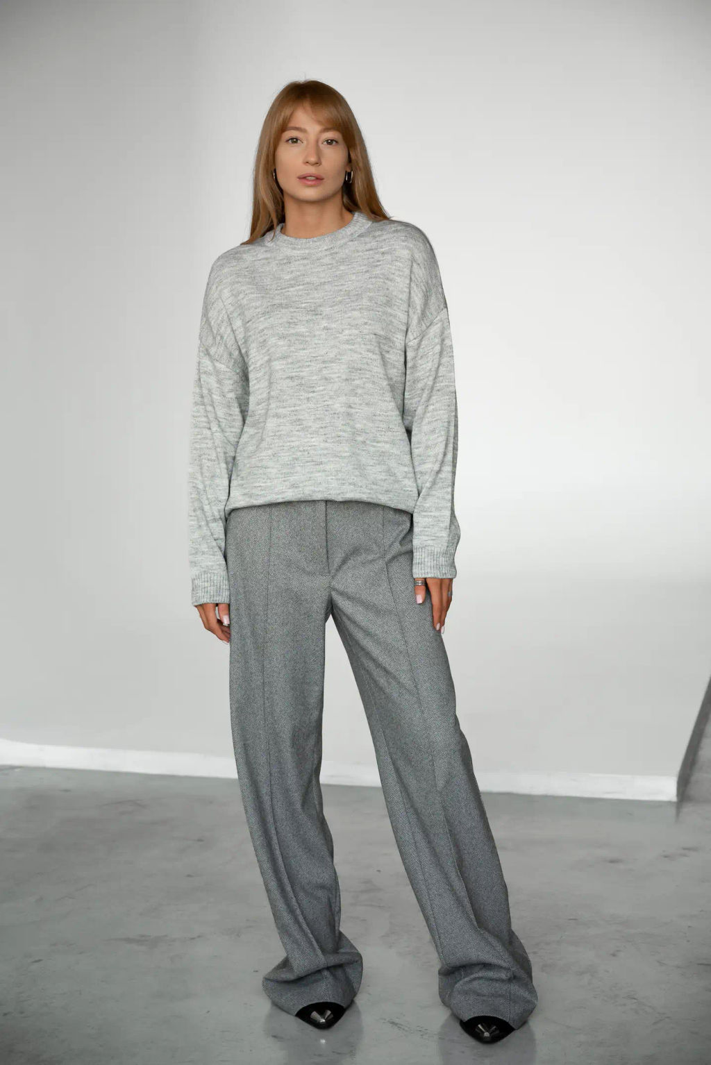 Брюки БР 627д Черно-серый