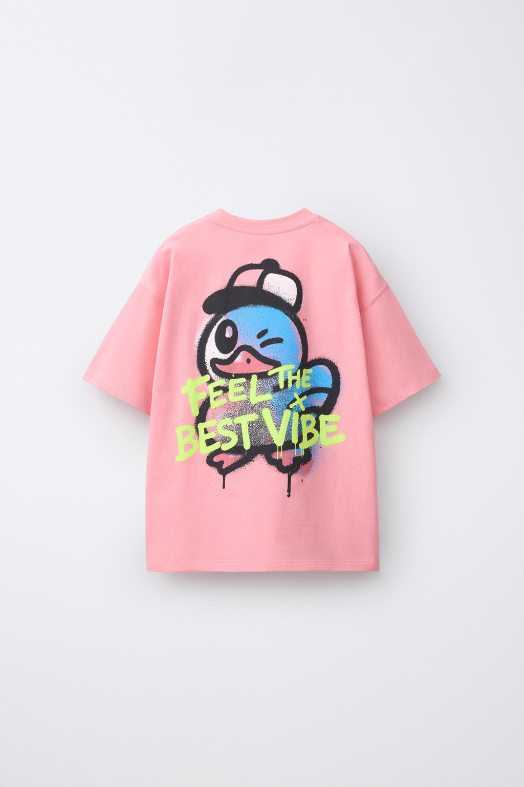 CAMISETA ESTAMPADO GRAFFITI / Rosa
