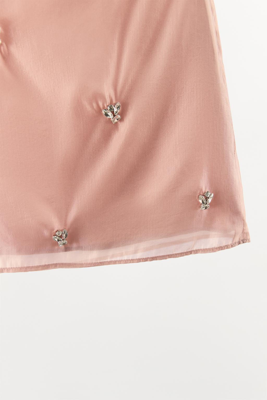 SHORT SKIRT WITH RHINESTONES - Zara фото 5