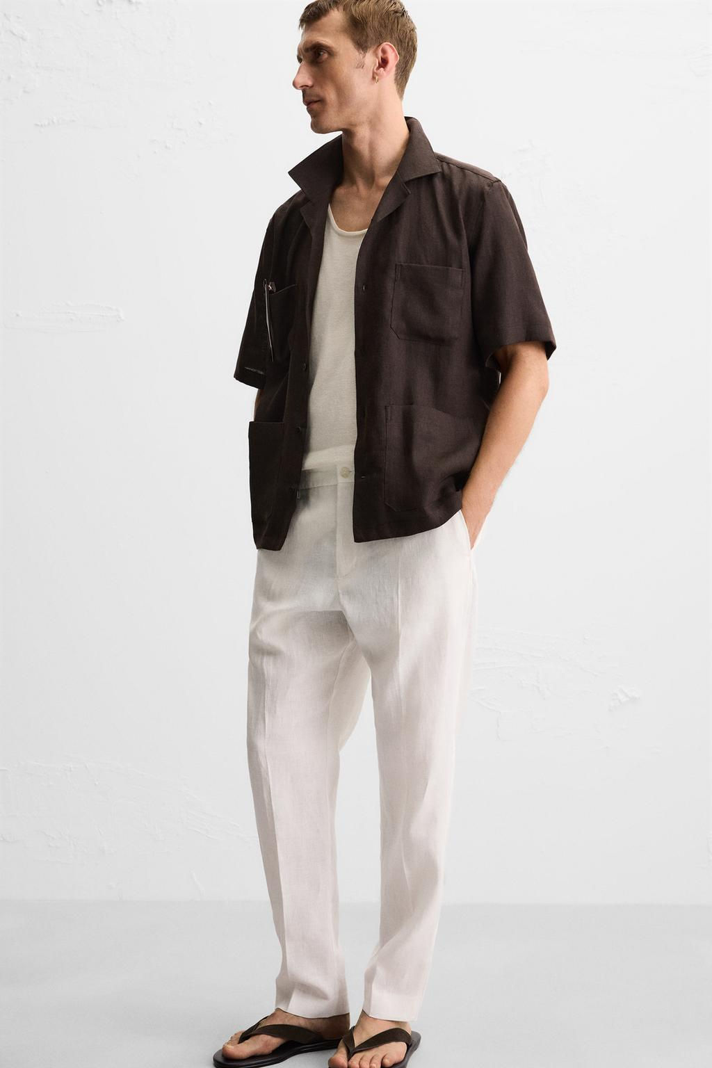 LINEN TROUSERS - Zara фото 70