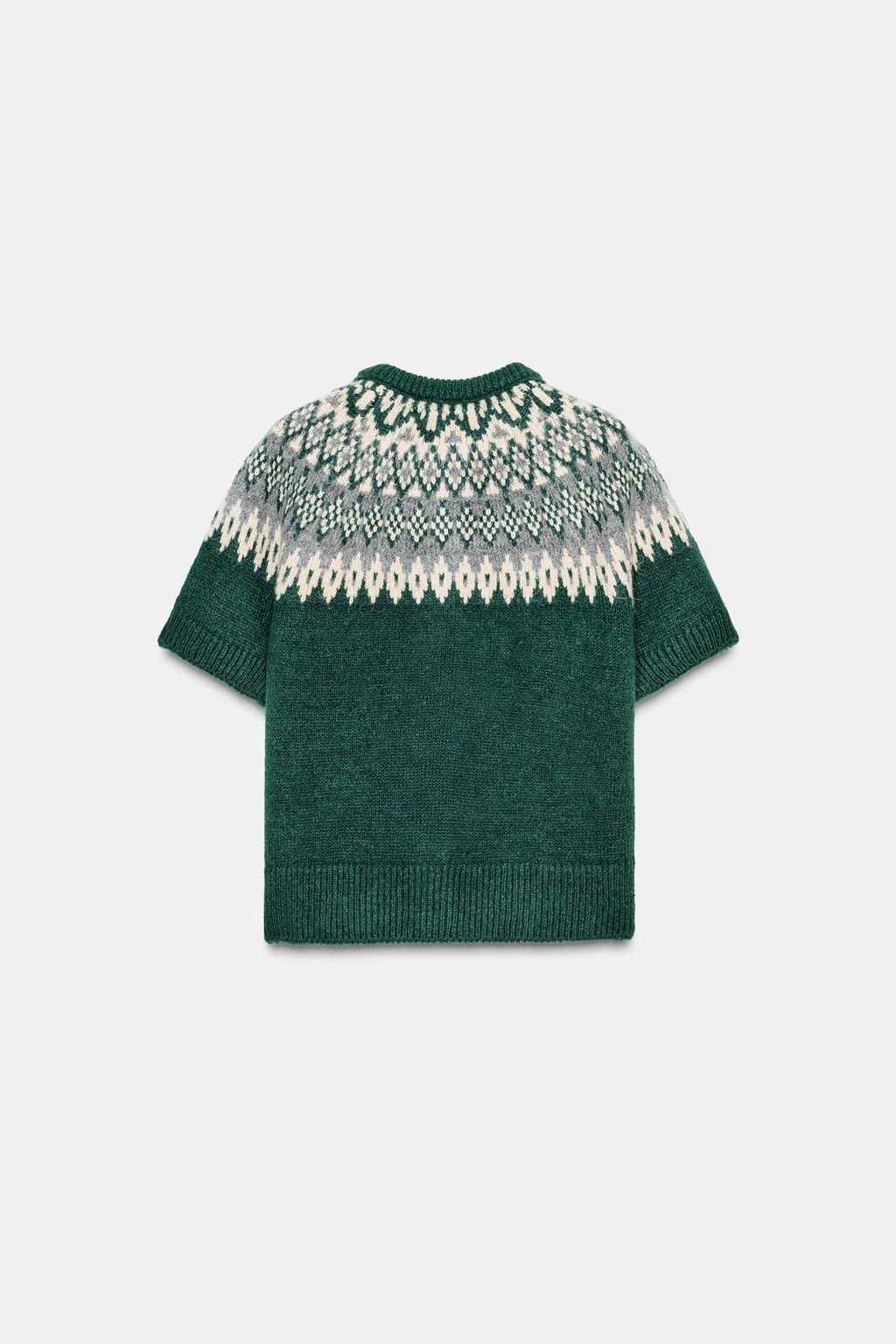 JACQUARD KNIT SHORT SLEEVE CARDIGAN - Zara фото 4