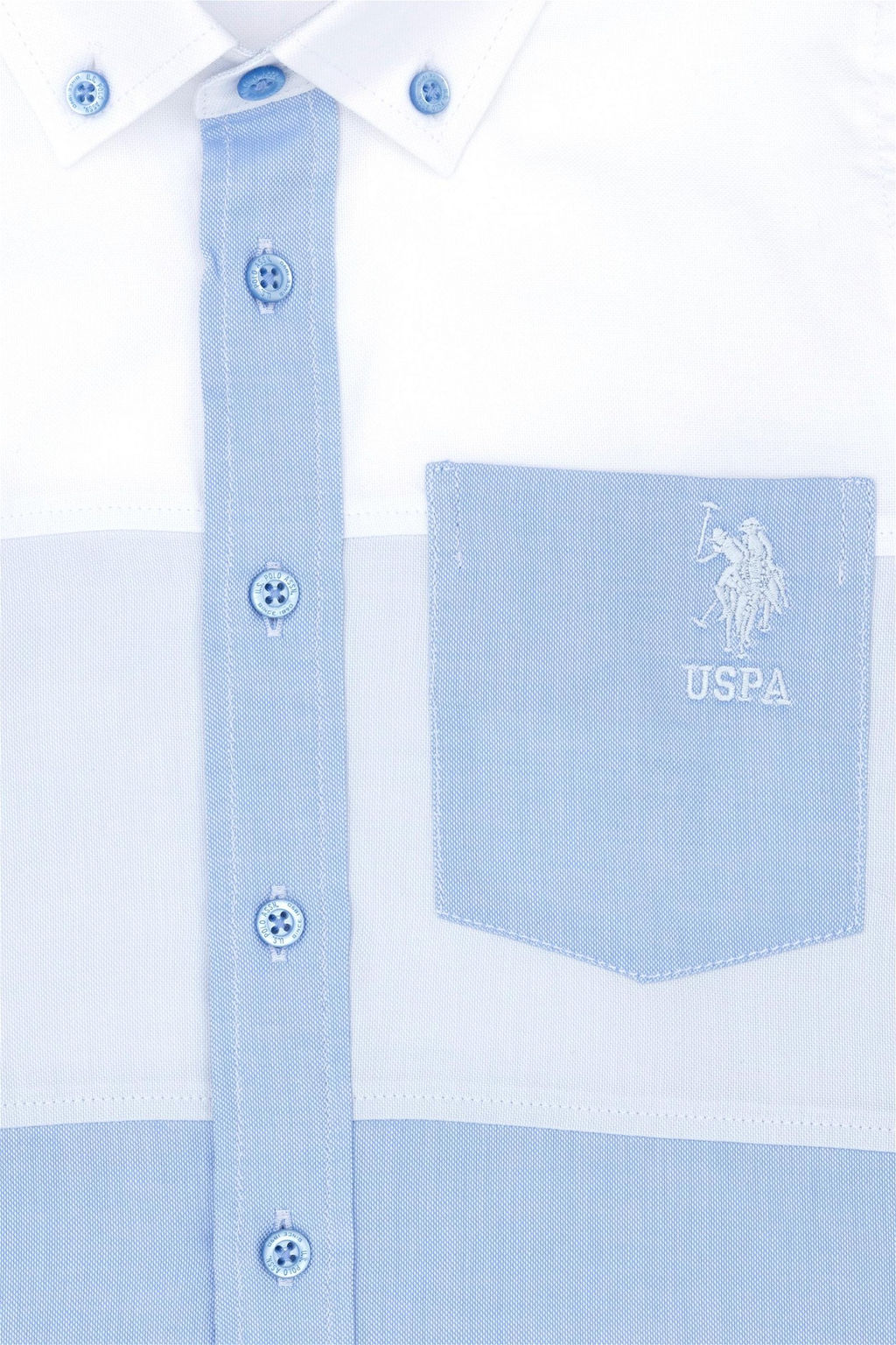 U. S. Polo Assn Синяя рубашка с длинным рукавом для мальчика - U.s. polo assn фото 8