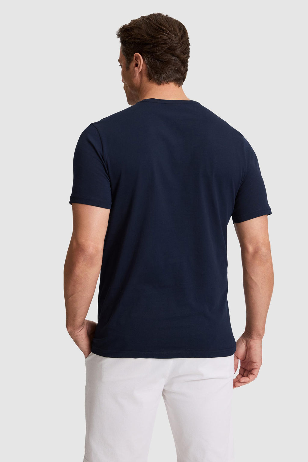 Erkek Lacivert Regular Fit Bisiklet YakaTi__rt