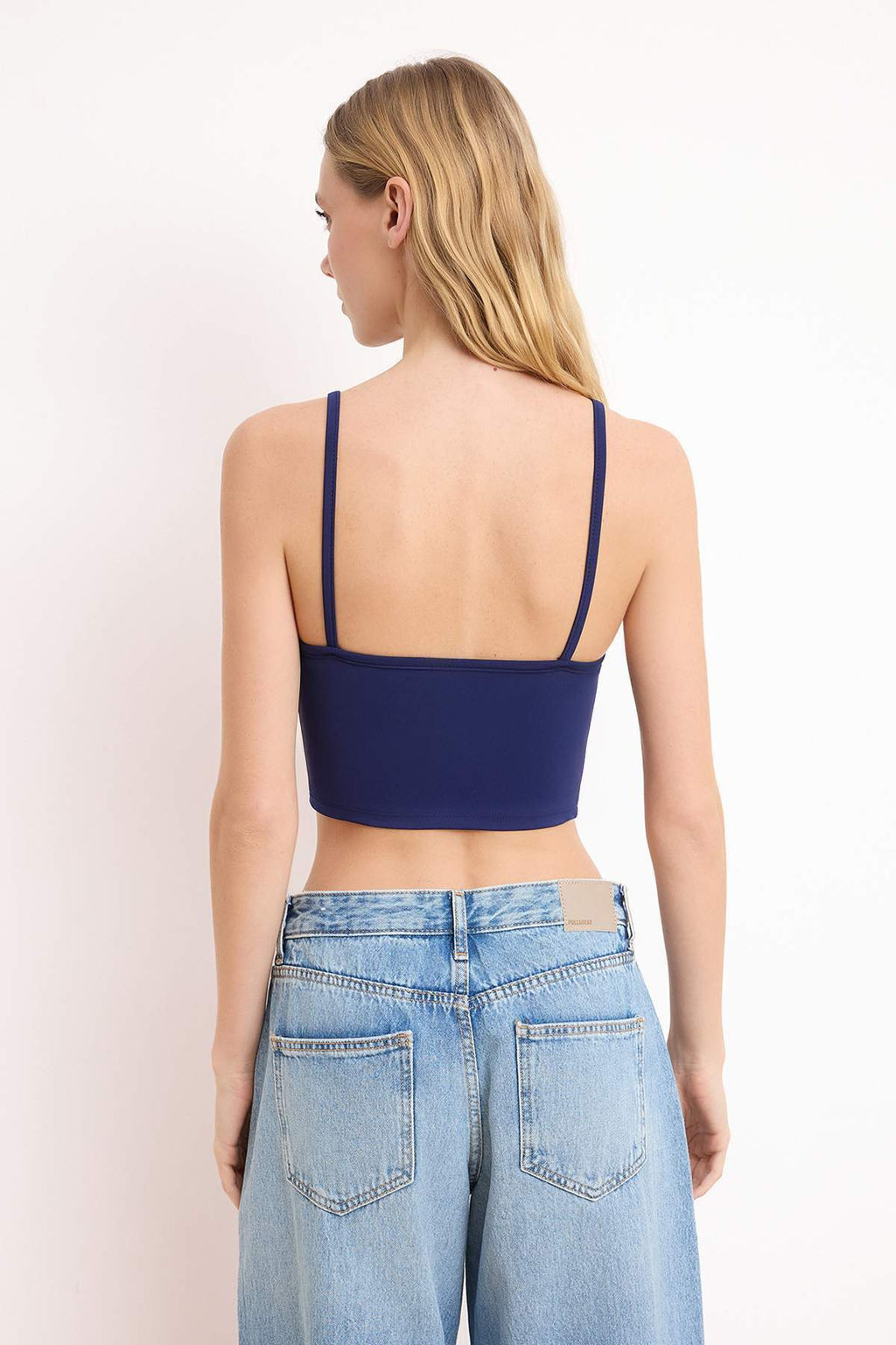 TRENDYOLMILLA Siyah-Vizon 2li Paket Poliamid Icerikli Ask?l? Crop Fitted Esnek Orme Atlet TWOSS24AL00053  фото 28